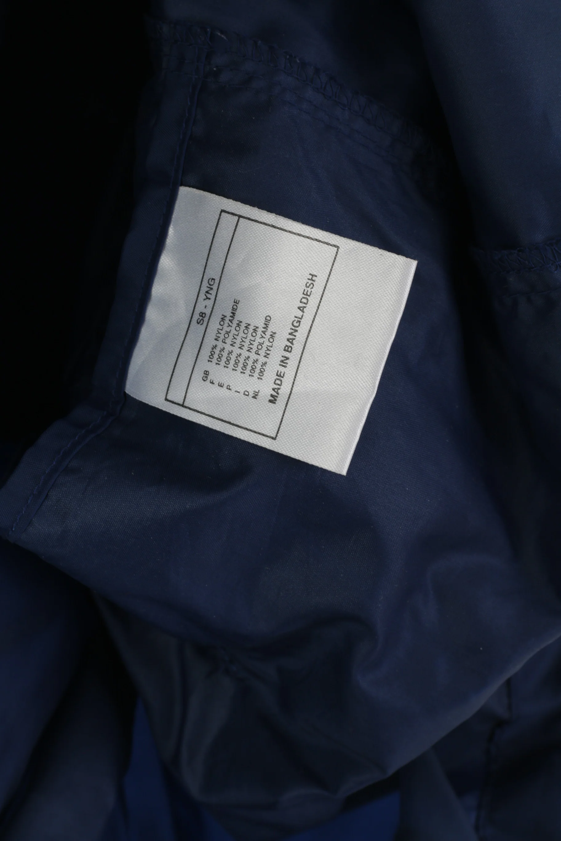 Nike Men XL Jacket Navy Vintage Jugend Trainiert Fur Olympia Nylon Hidden Hood Top - Image 6