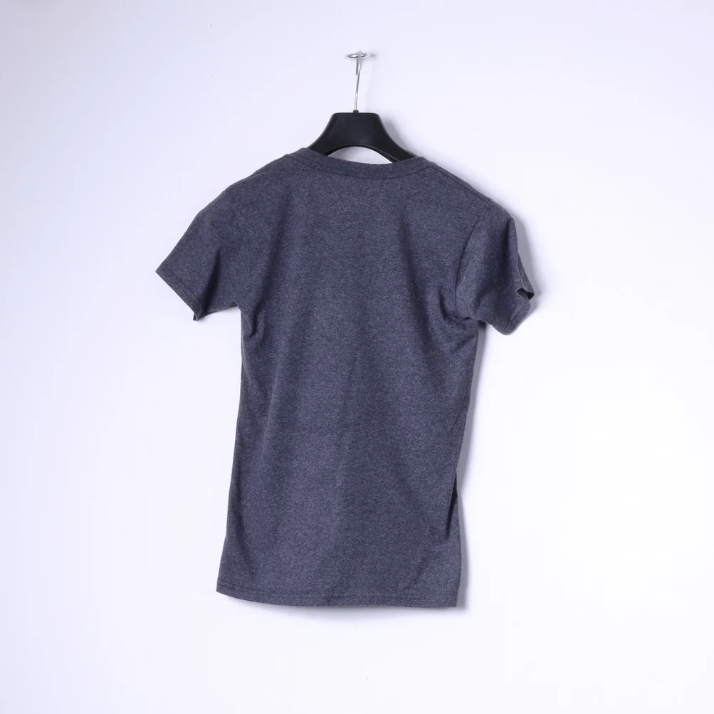 Disney Store Womens S T-Shirt Grey Cotton Graphic Black Characters Top - Image 5