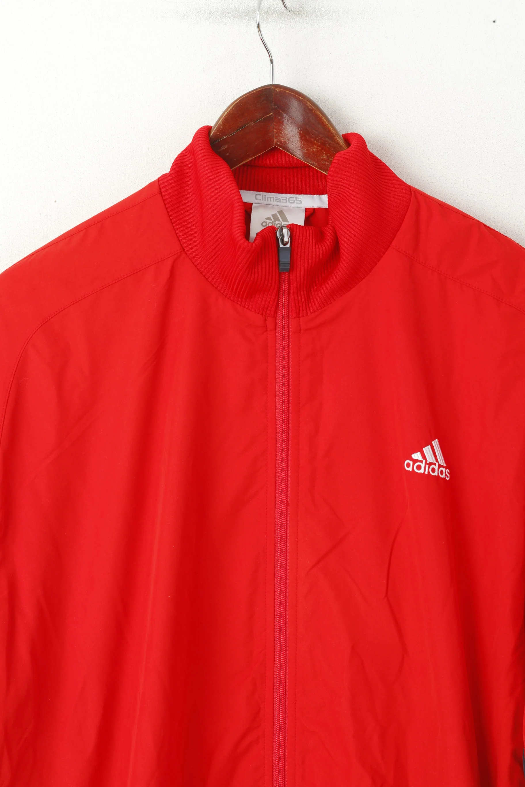 Adidas Men XL Jacket Red Clima 365 Bomber Sportwear Full Zipper Sport Top - Image 2