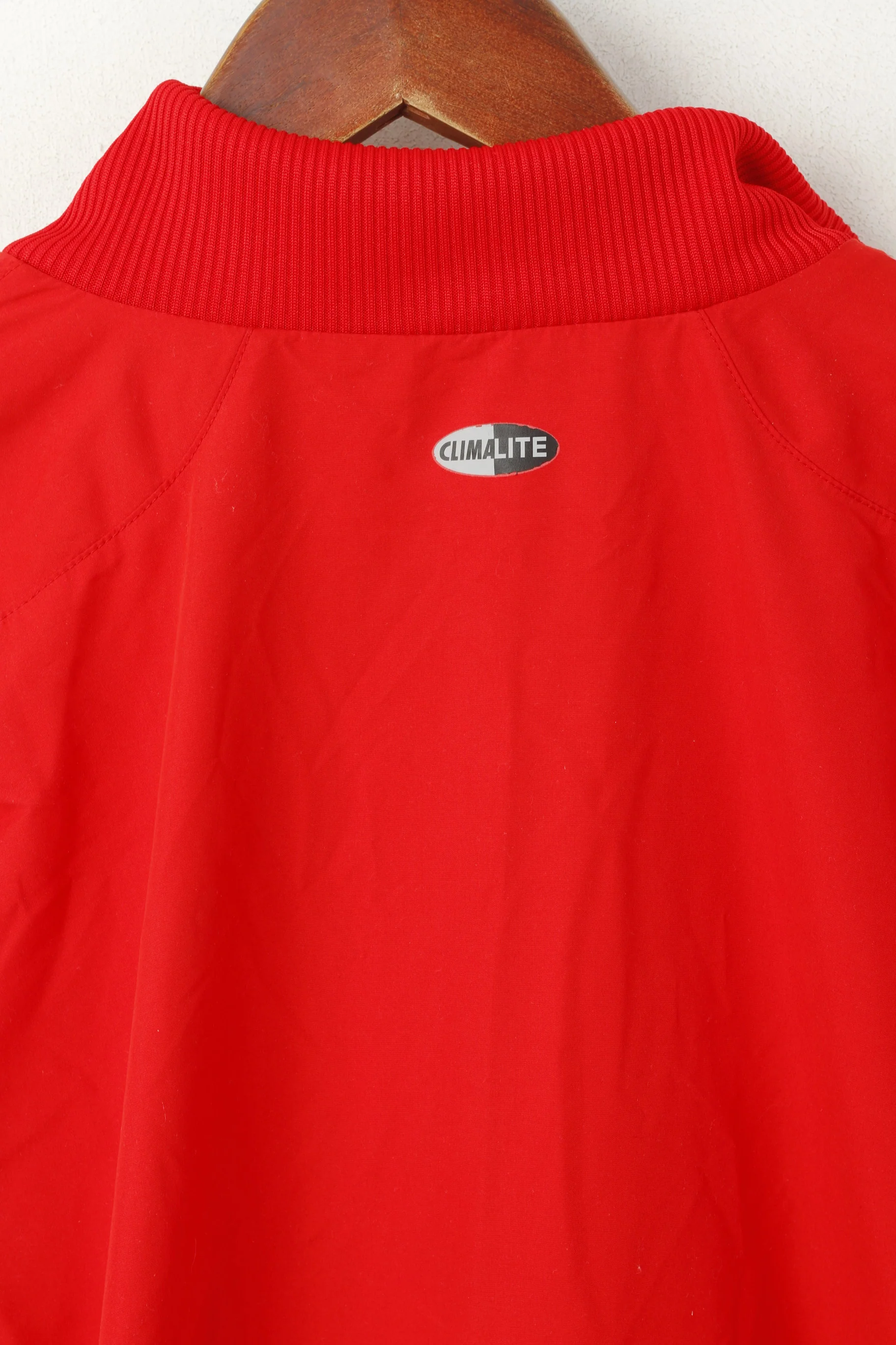 Adidas Men XL Jacket Red Clima 365 Bomber Sportwear Full Zipper Sport Top - Image 6