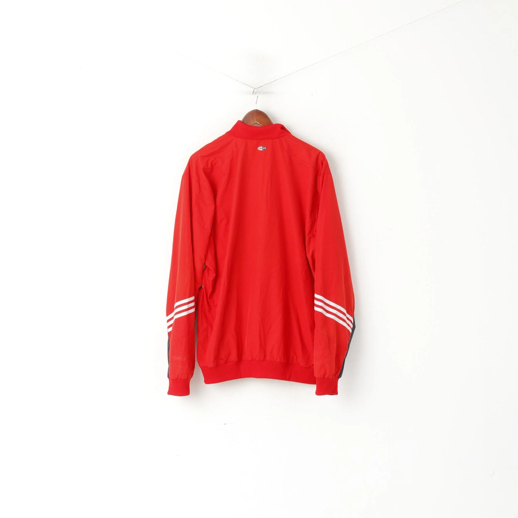 Adidas Men XL Jacket Red Clima 365 Bomber Sportwear Full Zipper Sport Top - Image 7