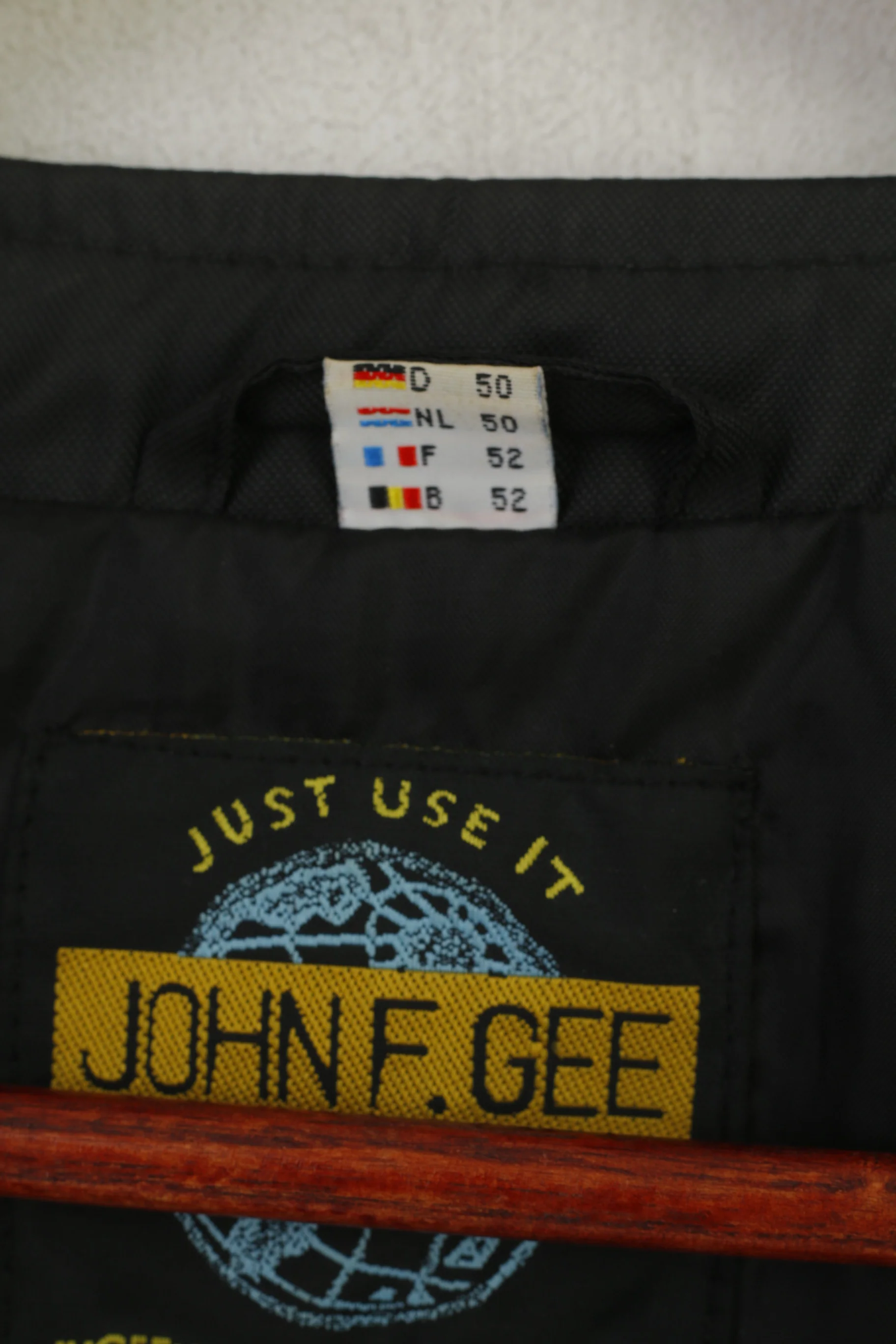 John F. Gee Jeanswear Men 52 XL Waistcoast Black Nylon Waterproof Sleeveless Vest - Image 5