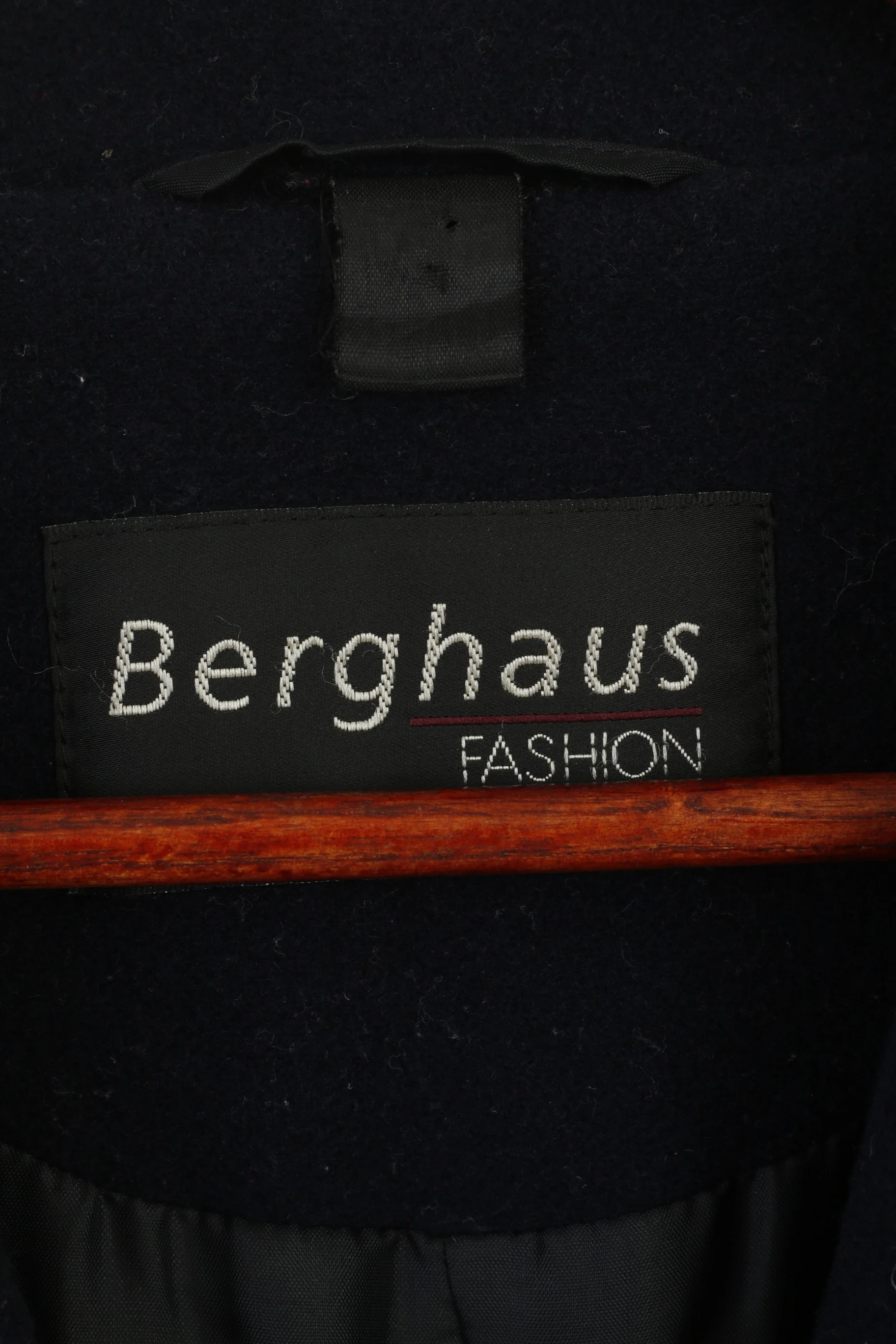 Berghaus Fashion Women XL Coat Navy Wool Cashmere Long Vintage Double Breasted - Image 4