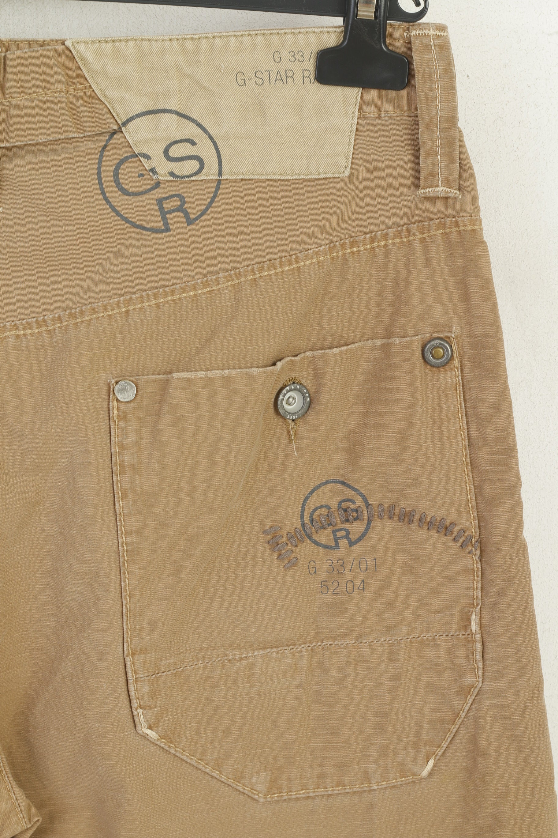 G-Star Raw Men 31 Trousers Brown Cotton 3301Radar Slacks Rope Classic Pants - Image 5