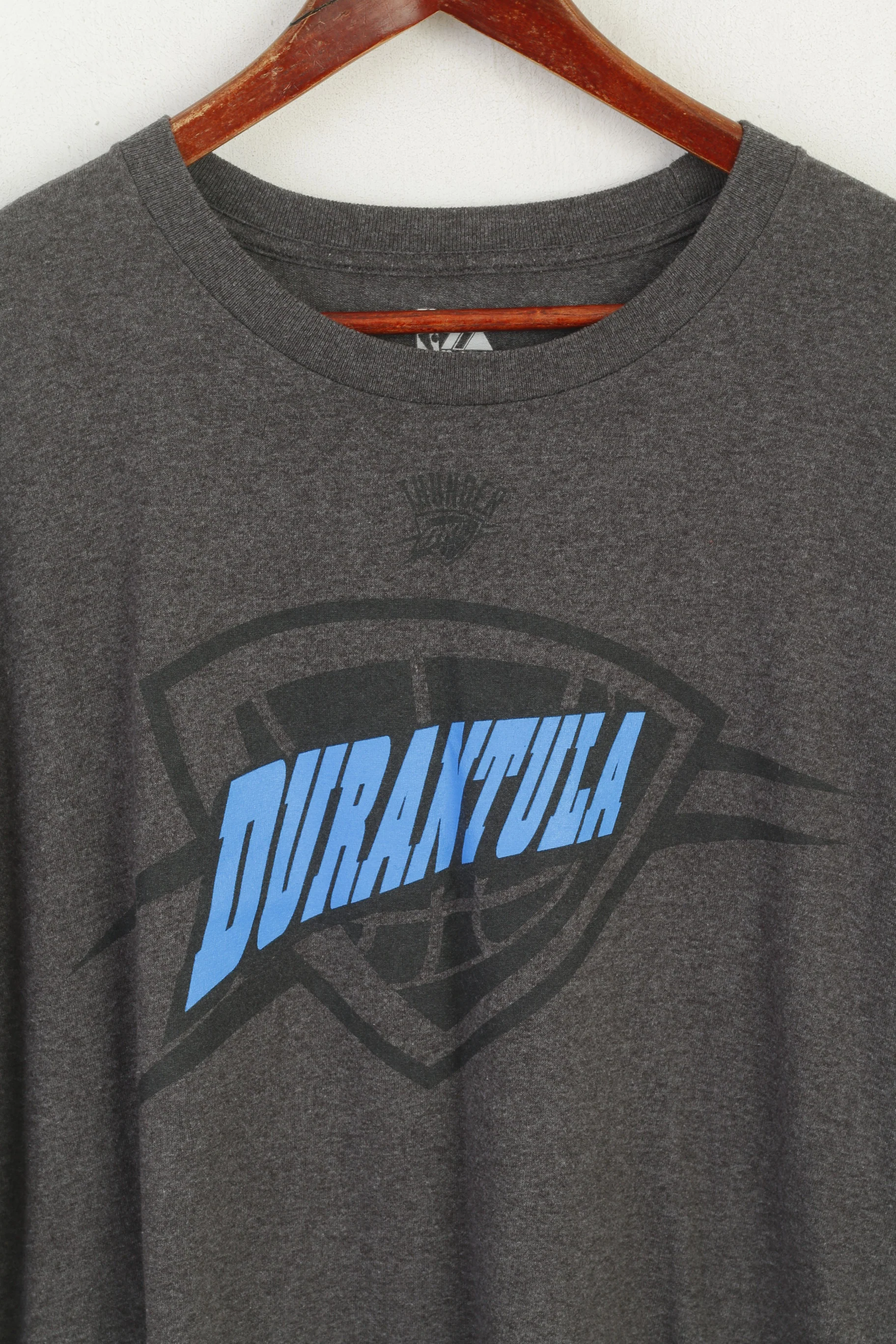 Majestic Athletic Men XXL Shirt Grey Cotton NBA Durant #35 Sport Basketball Top - Image 2