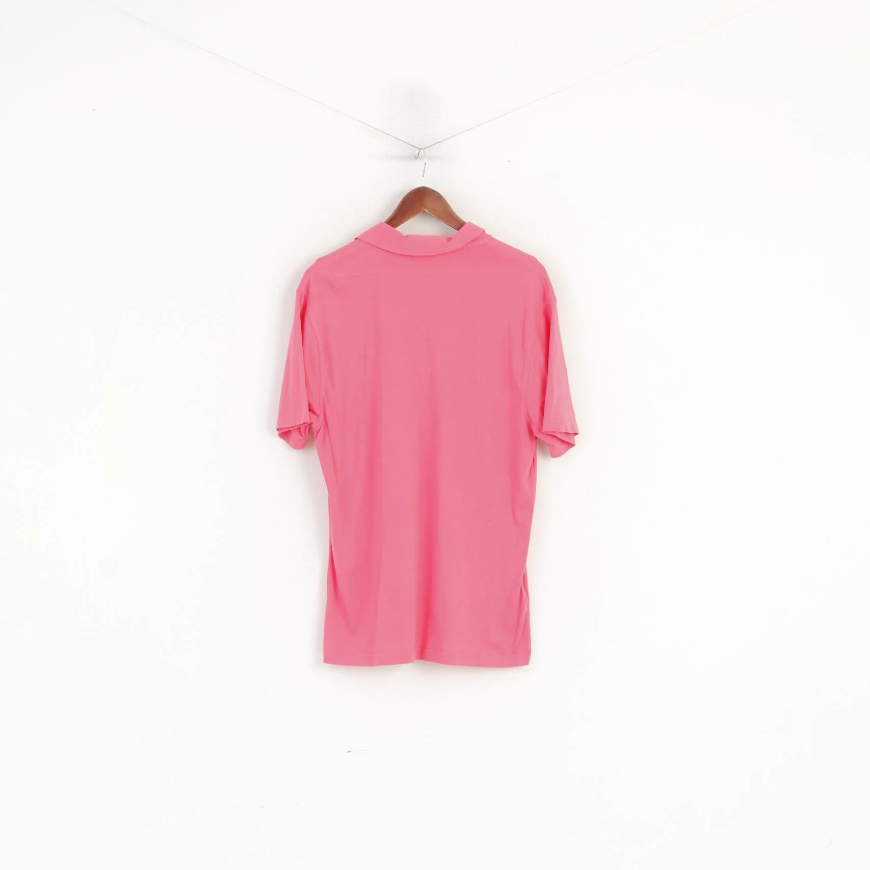 Penguin Men L Polo Shirt Pink Cotton Heritage Slim Fit Pocket Plain Top - Image 5