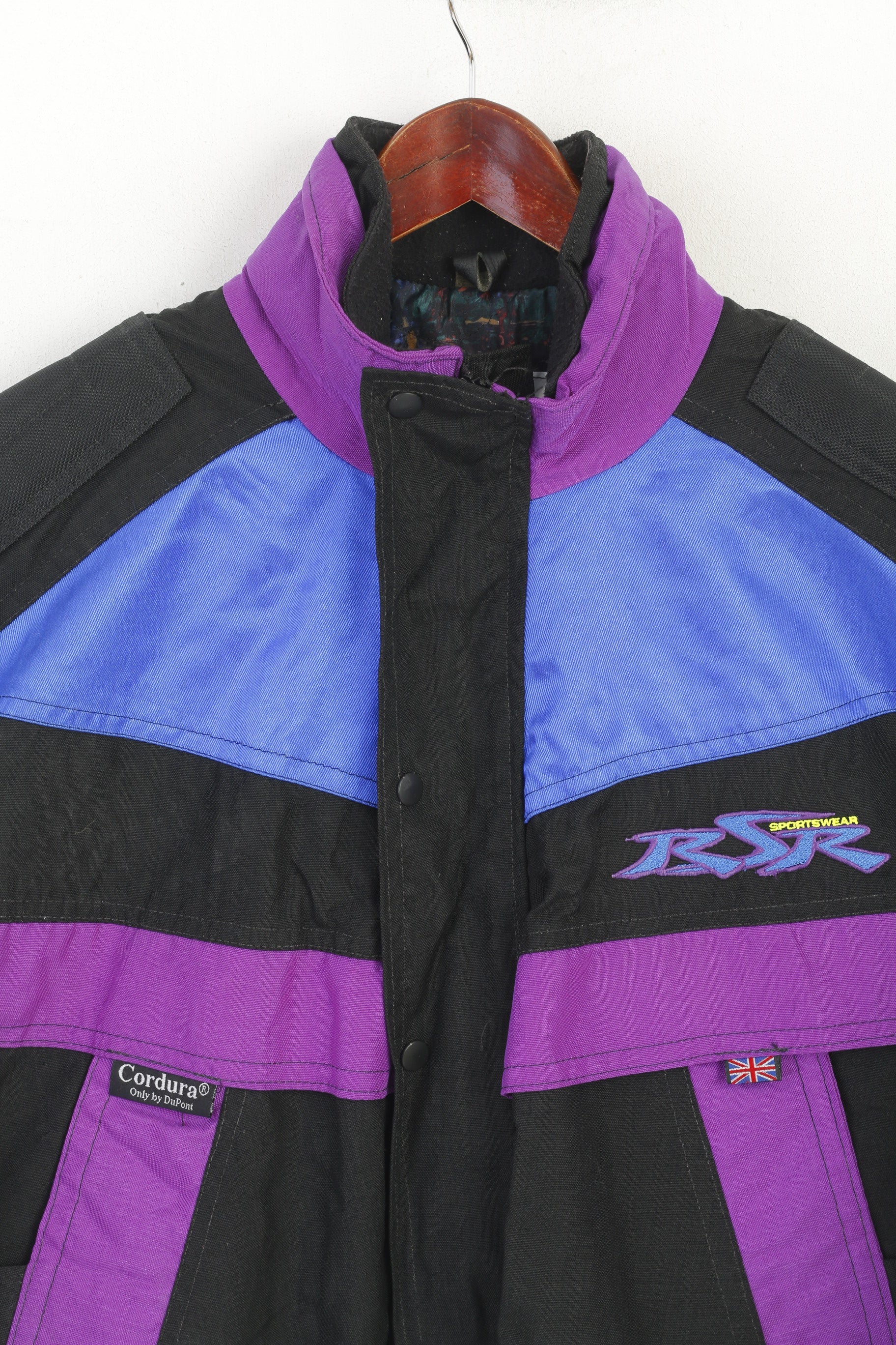 RSR Sportswear Men M Jacket Black Vintage Motorbike Nylon Cordura Racing Top - Image 2