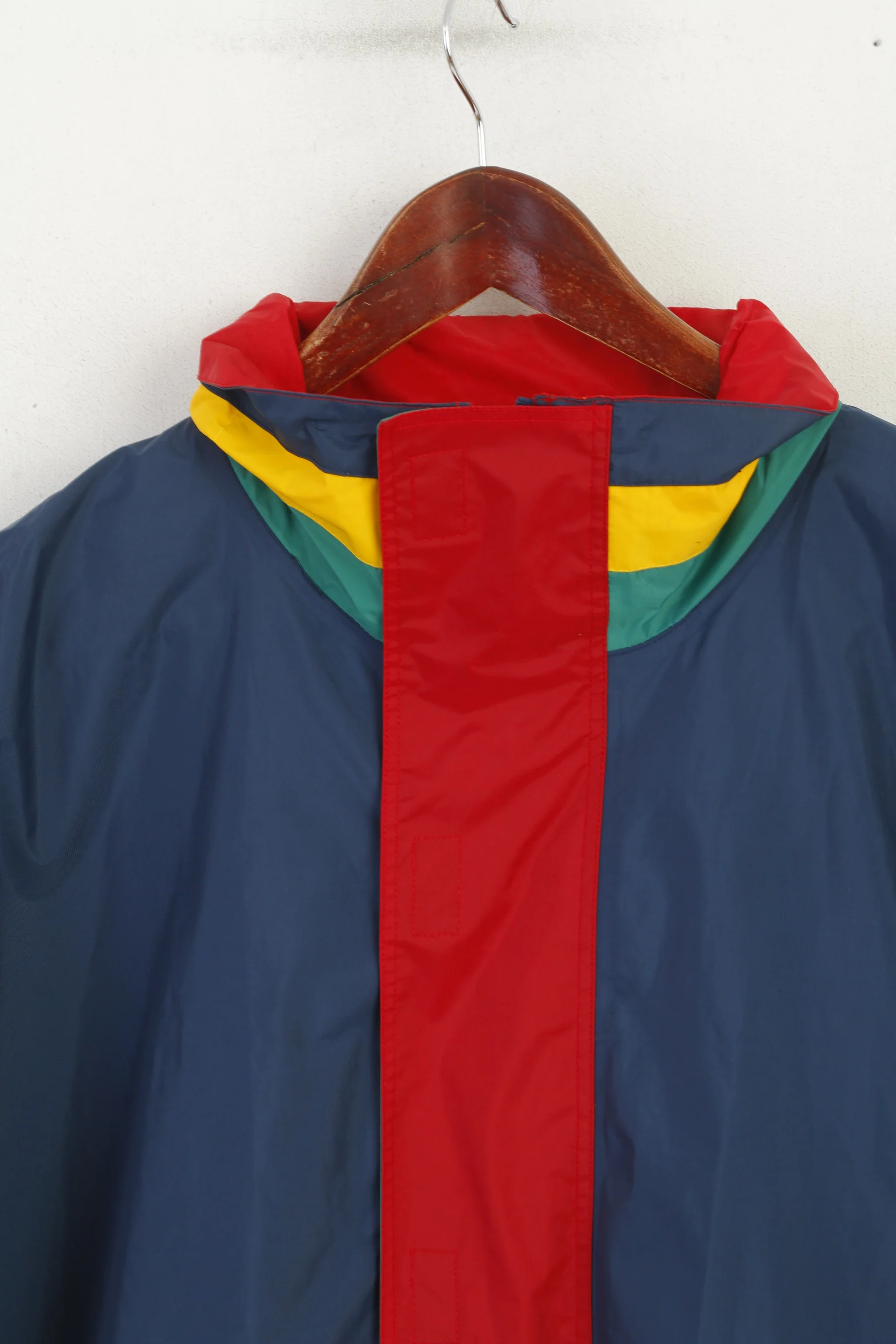 Sport Classic Men XL Jacket Red Vintage Nylon Waterproof Hooded American Concept Top - Image 2