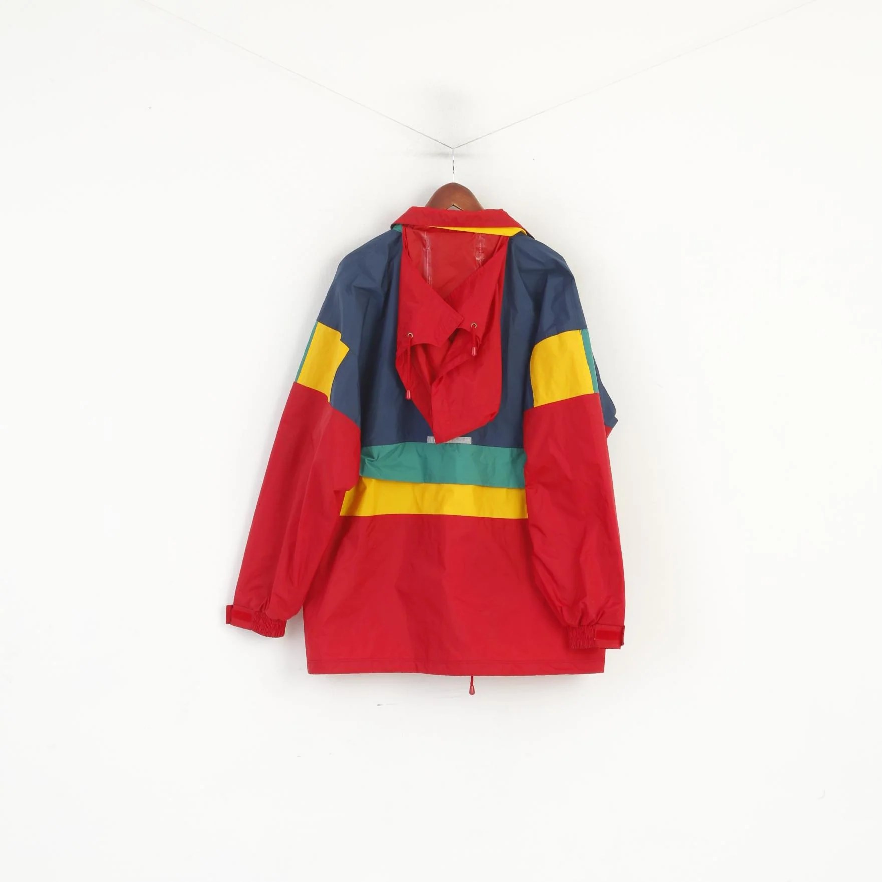 Sport Classic Men XL Jacket Red Vintage Nylon Waterproof Hooded American Concept Top - Image 8