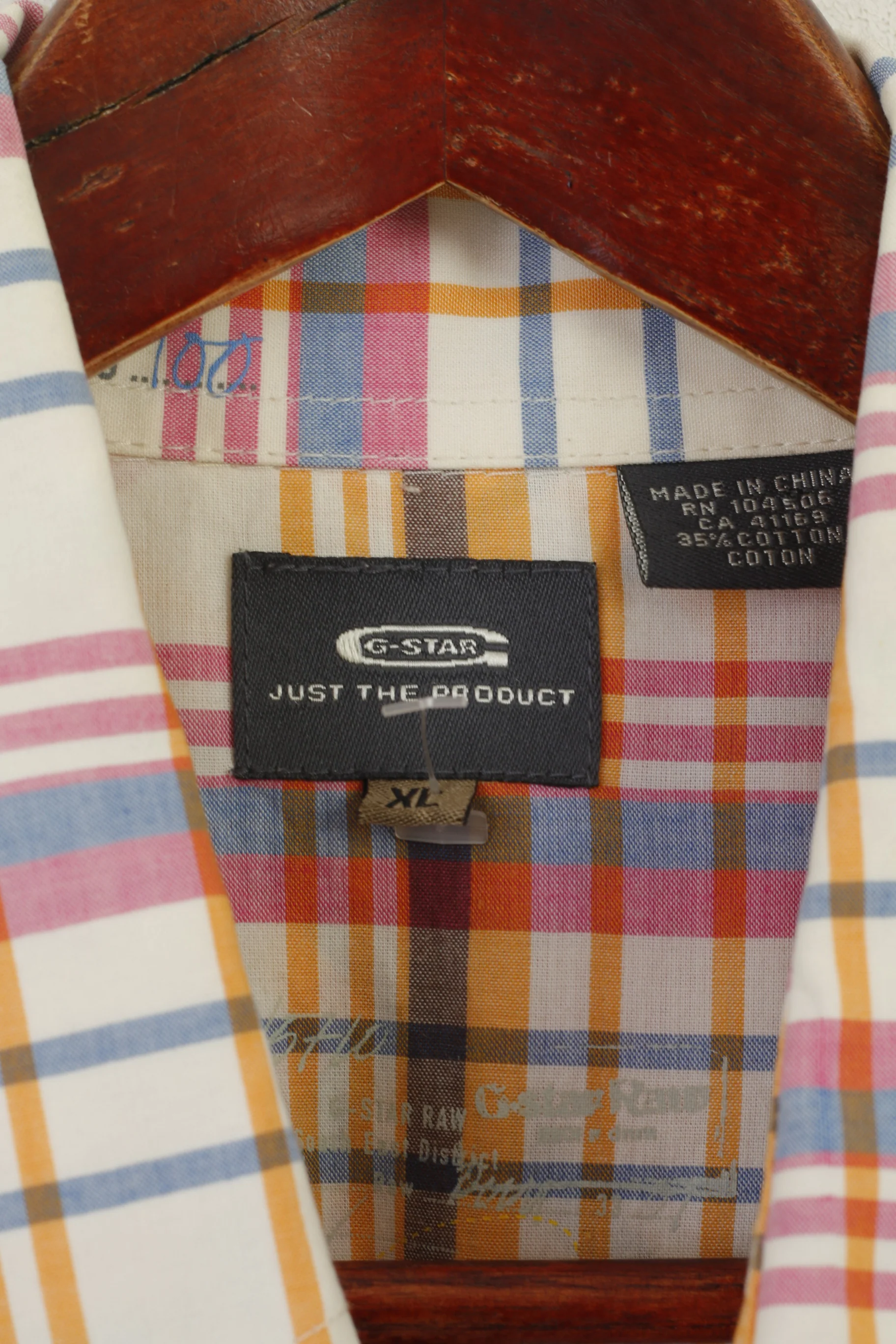 G-Star Raw Men XL (L) Casual Shirt Multicolour Check Cotton Snap Pocket Slim Fit Top - Image 4
