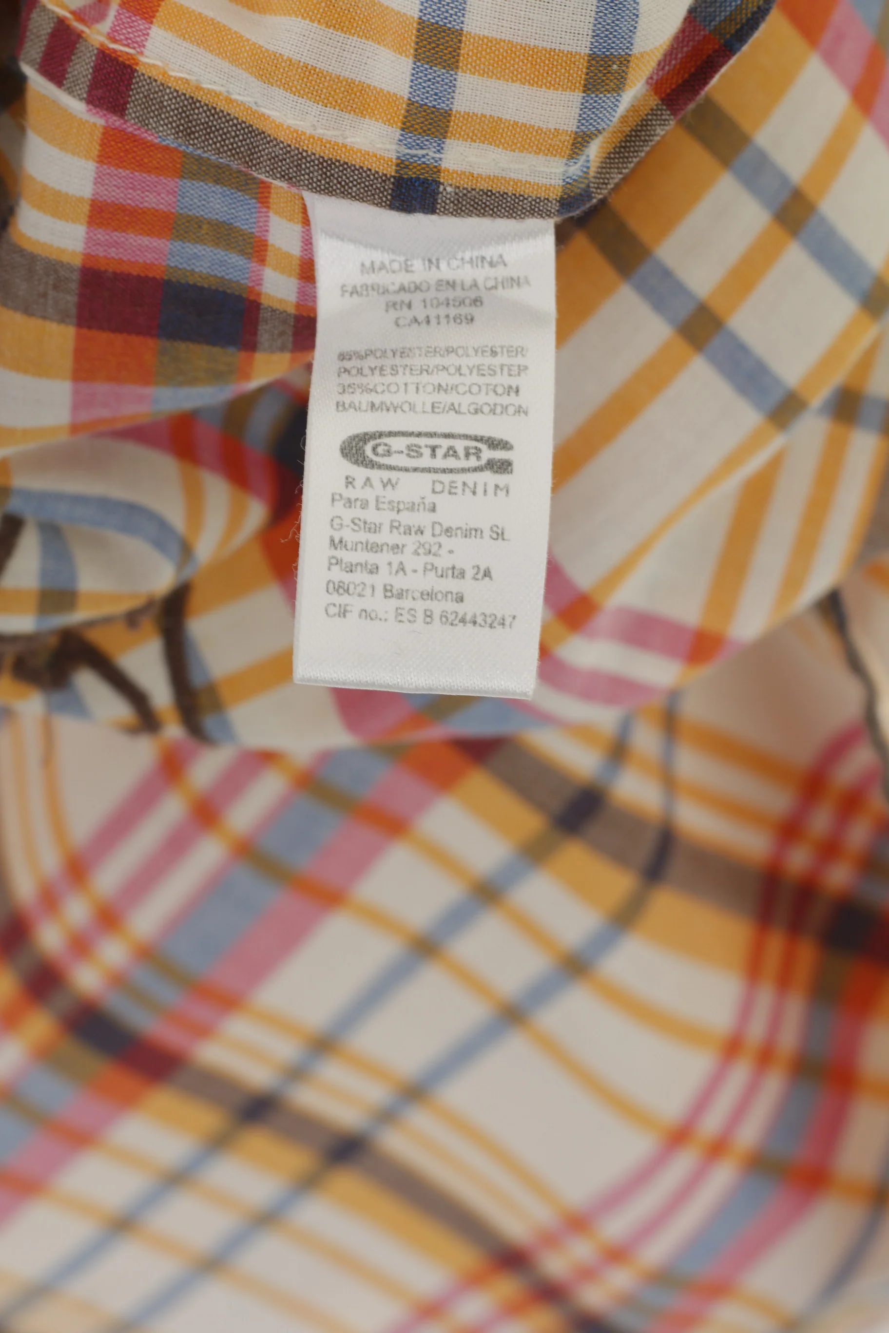 G-Star Raw Men XL (L) Casual Shirt Multicolour Check Cotton Snap Pocket Slim Fit Top - Image 5