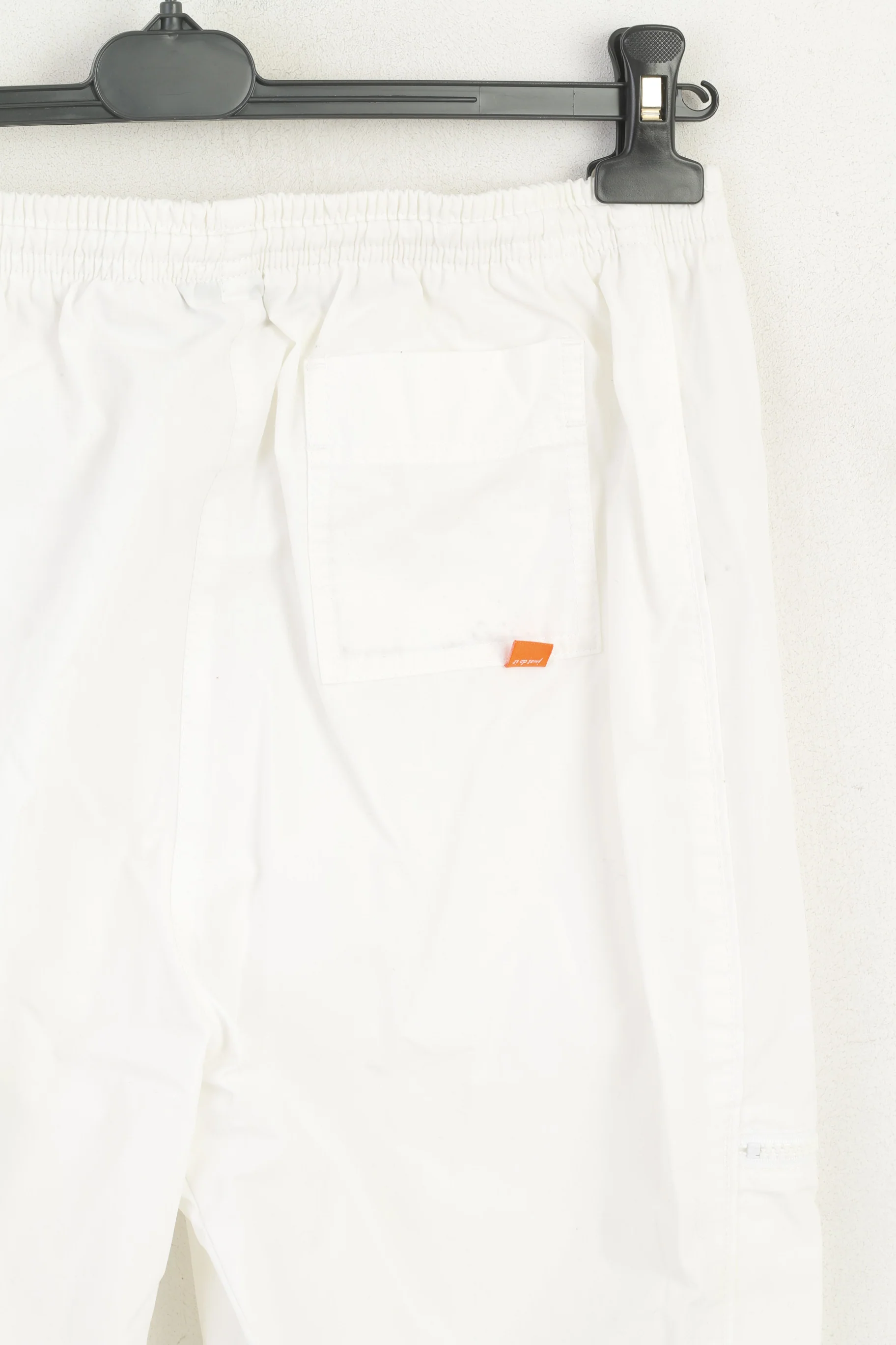 Nike Women L 173 Trousers White Cotton Thin Sportswear Training Pants - Image 5