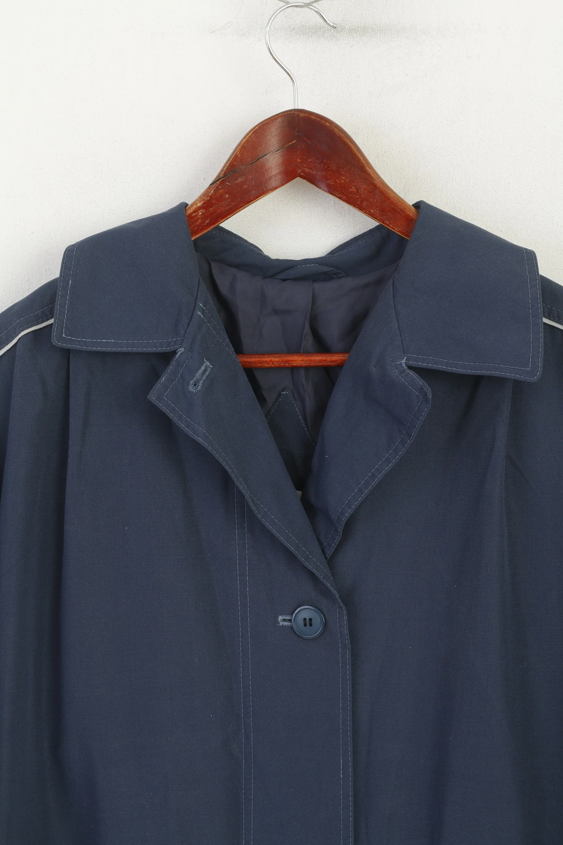 Scandia Modell Women XL Coat Navy Vintage Norsk Design Shoulder Pads - Image 2