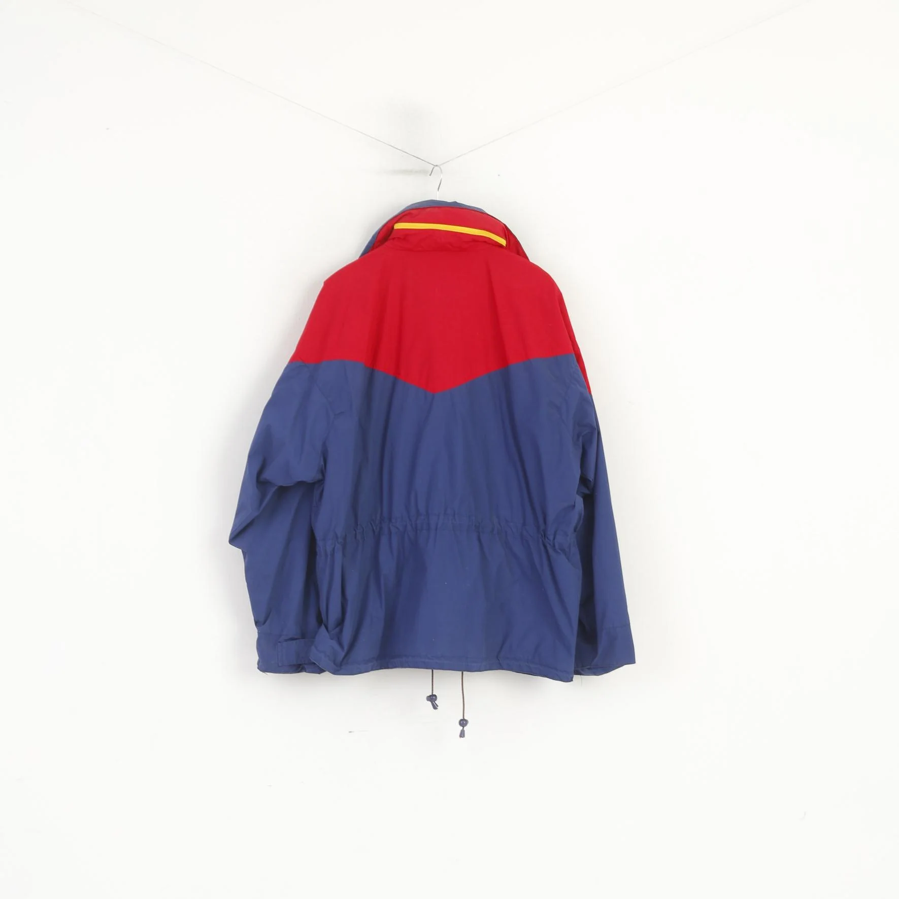 Bouviac Sportswear Mens XL Jacket Navy Vintage Hidden Hood Outdoor Parka Top - Image 7