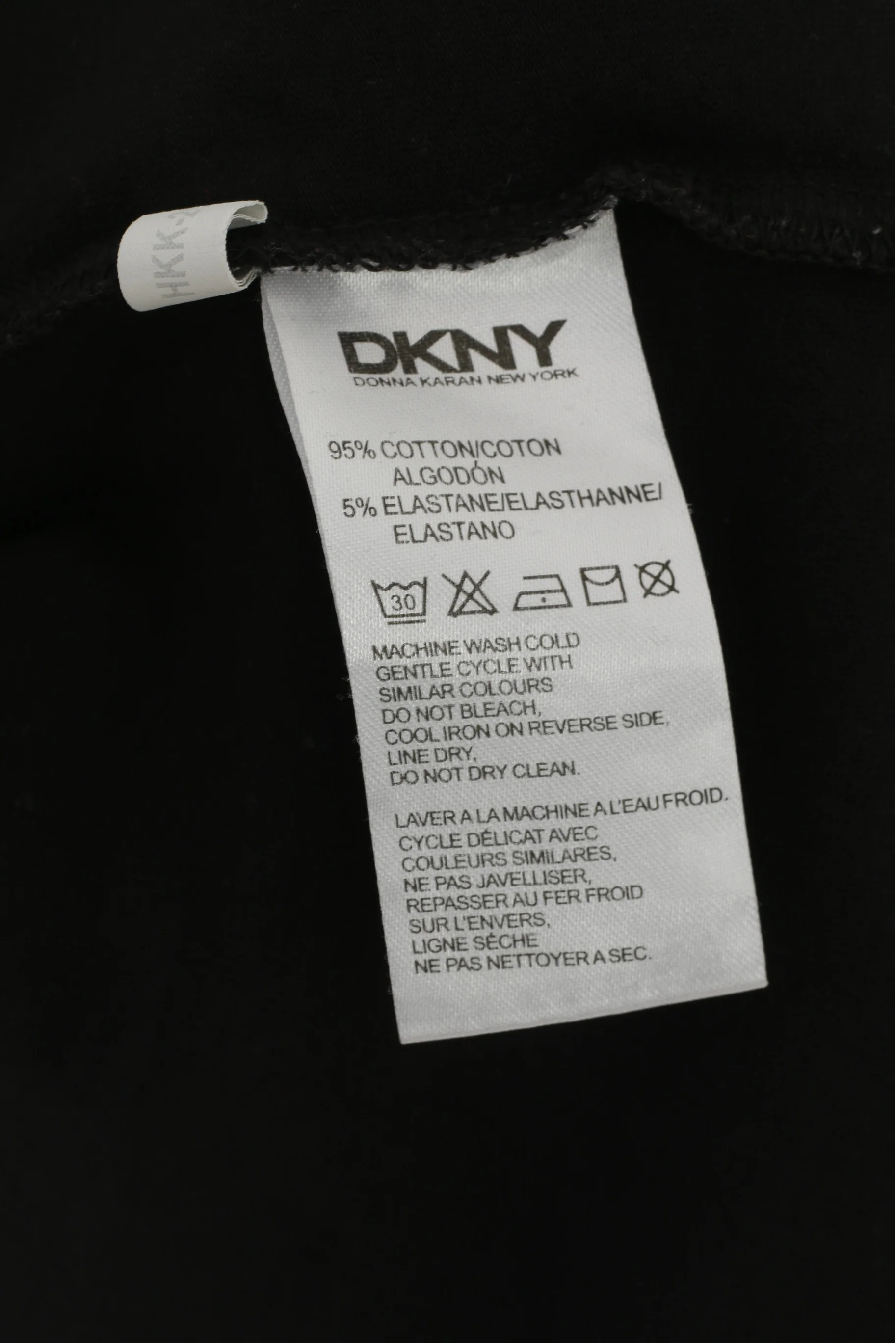 DKNY Men XL T- Shirt Black Cottopn Soft Big Logo Stretch Short Sleeve Top - Image 4