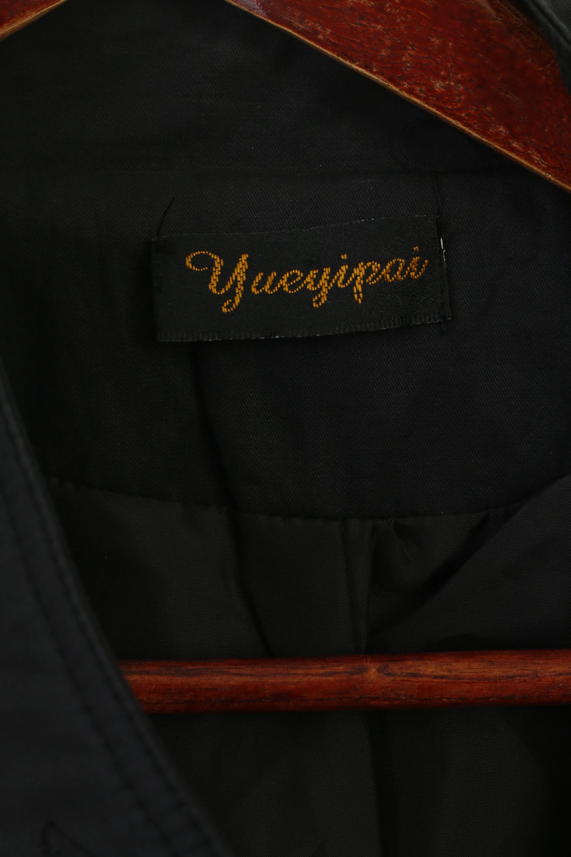 Yueyipai Women S Coat Black Cotton belted Double Breasted Classic Top - Image 4