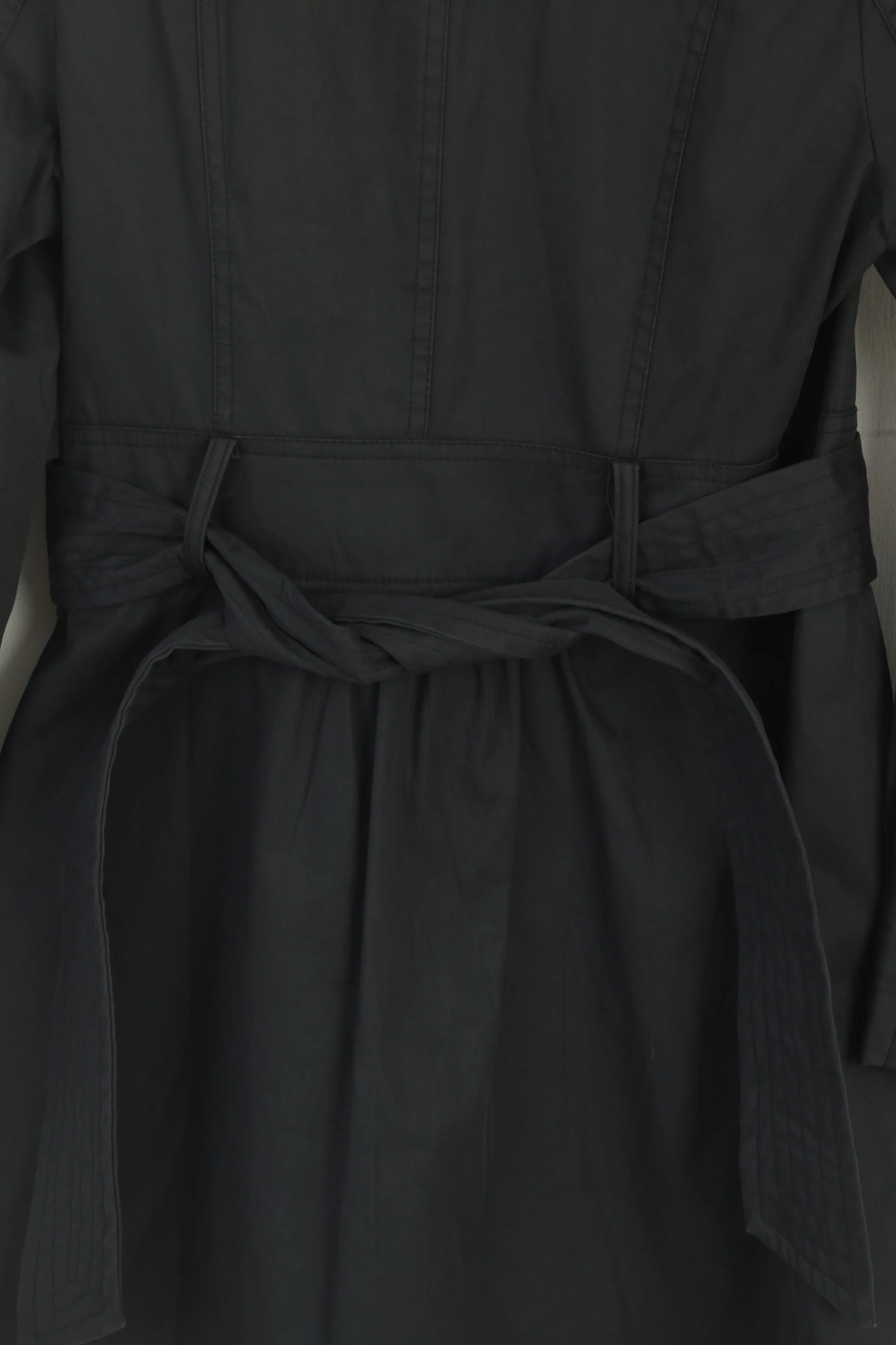 Yueyipai Women S Coat Black Cotton belted Double Breasted Classic Top - Image 5