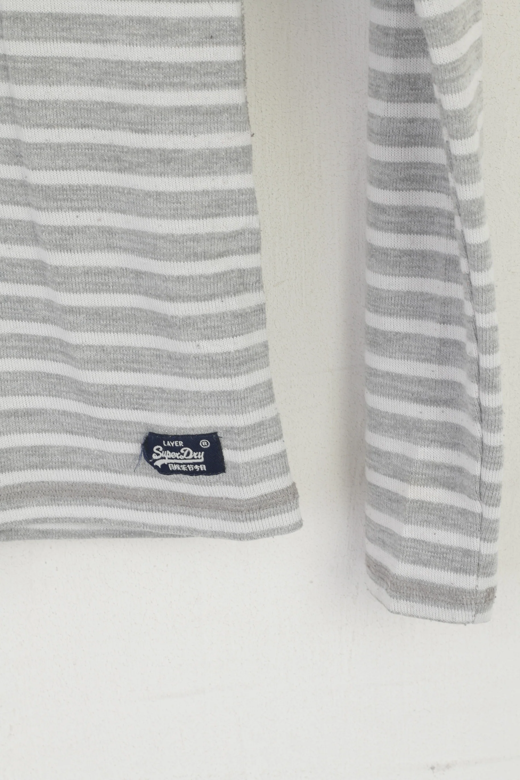 Superdry Women S Long Sleeved Shirt Grey Stretch Base Layer Classic Top - Image 3