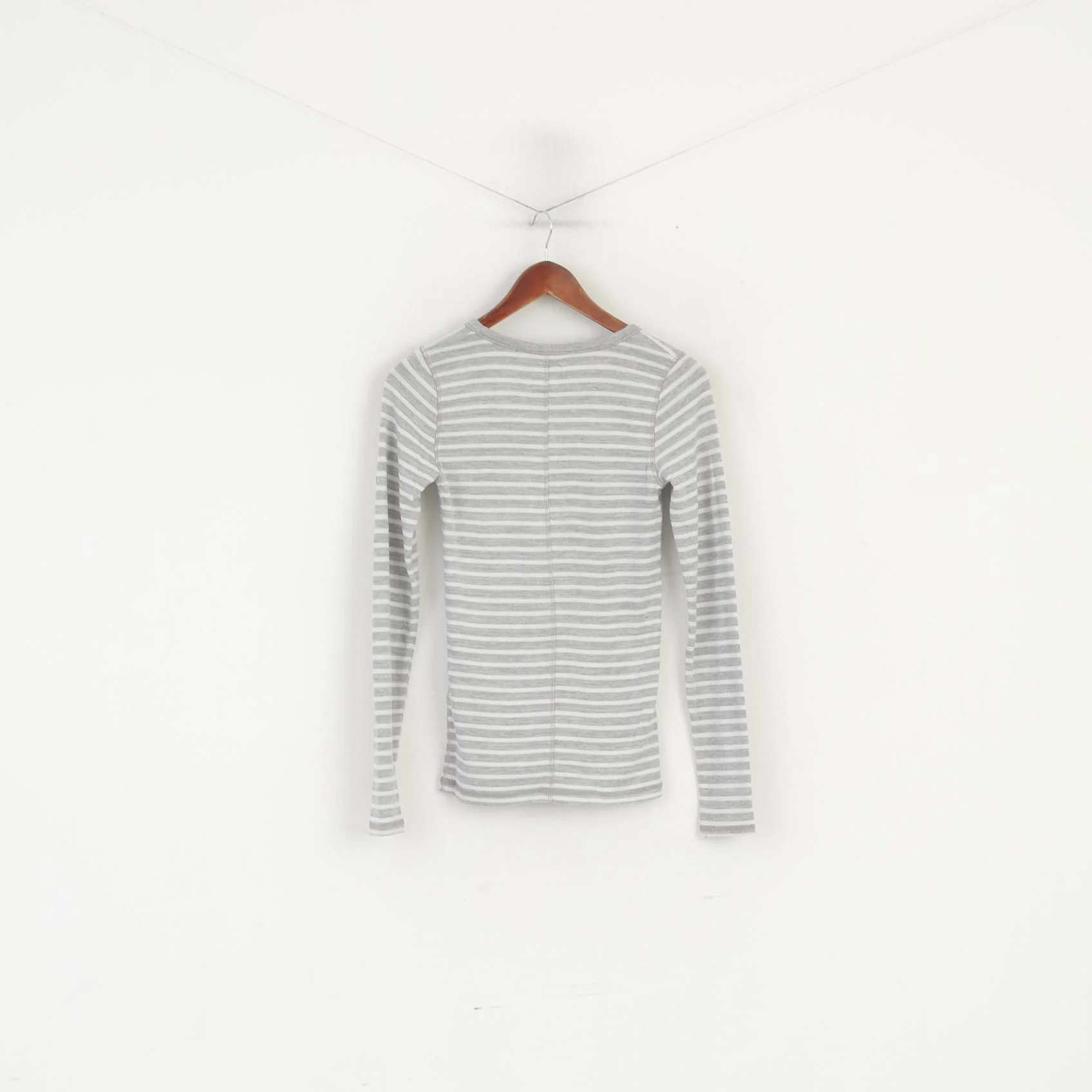 Superdry Women S Long Sleeved Shirt Grey Stretch Base Layer Classic Top - Image 6