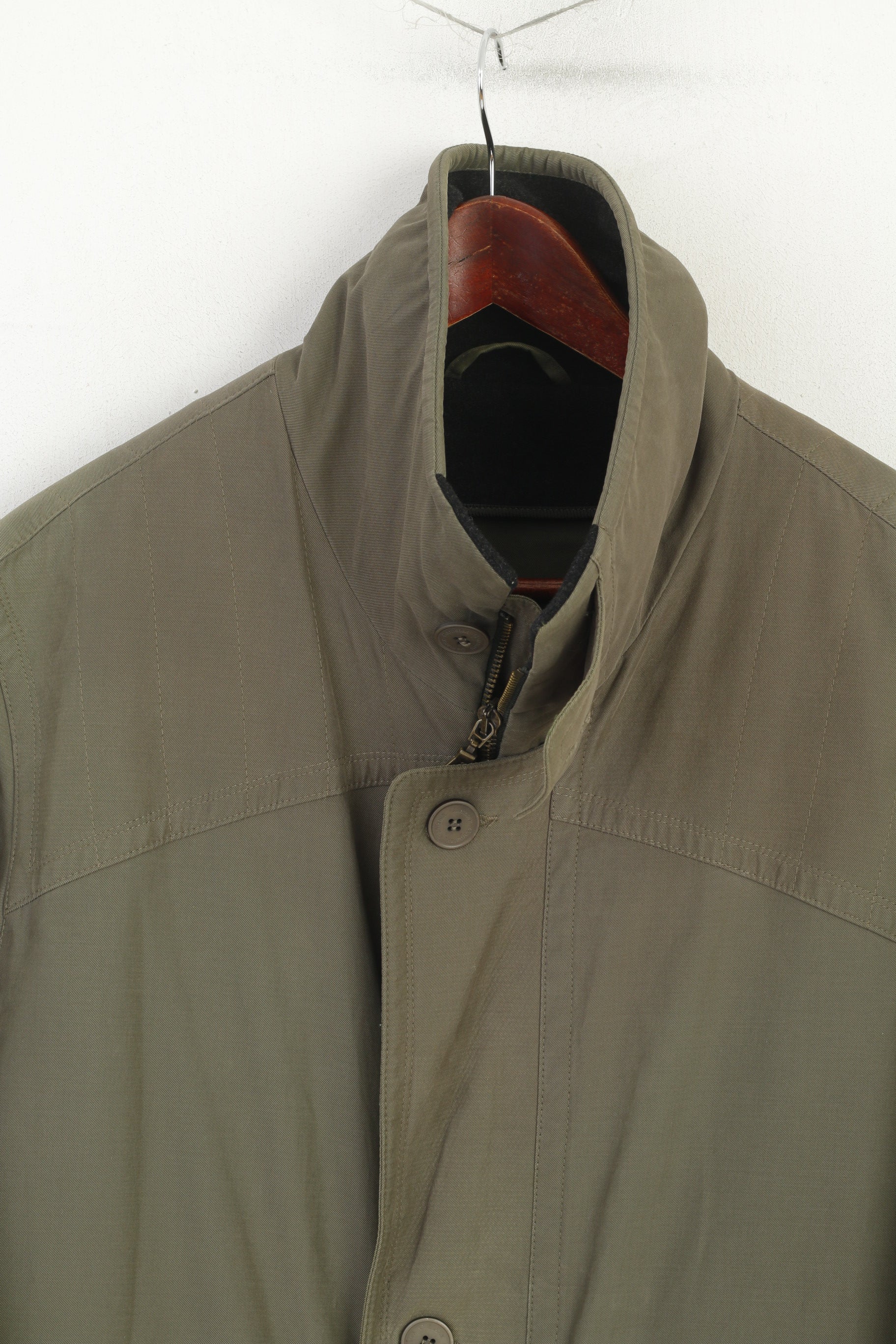 Gamatex Men 48 M Jacket Khaki Padded Country Retro Full Zip Casual Parka - Image 2