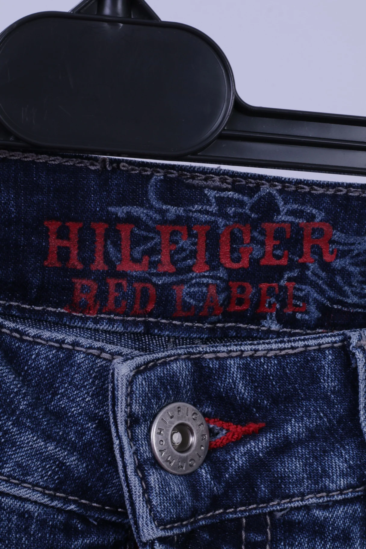 Tommy Hilfiger Womens 4 Trousers Navy Cotton Blend Bootcut Long Denim Pants - Image 4