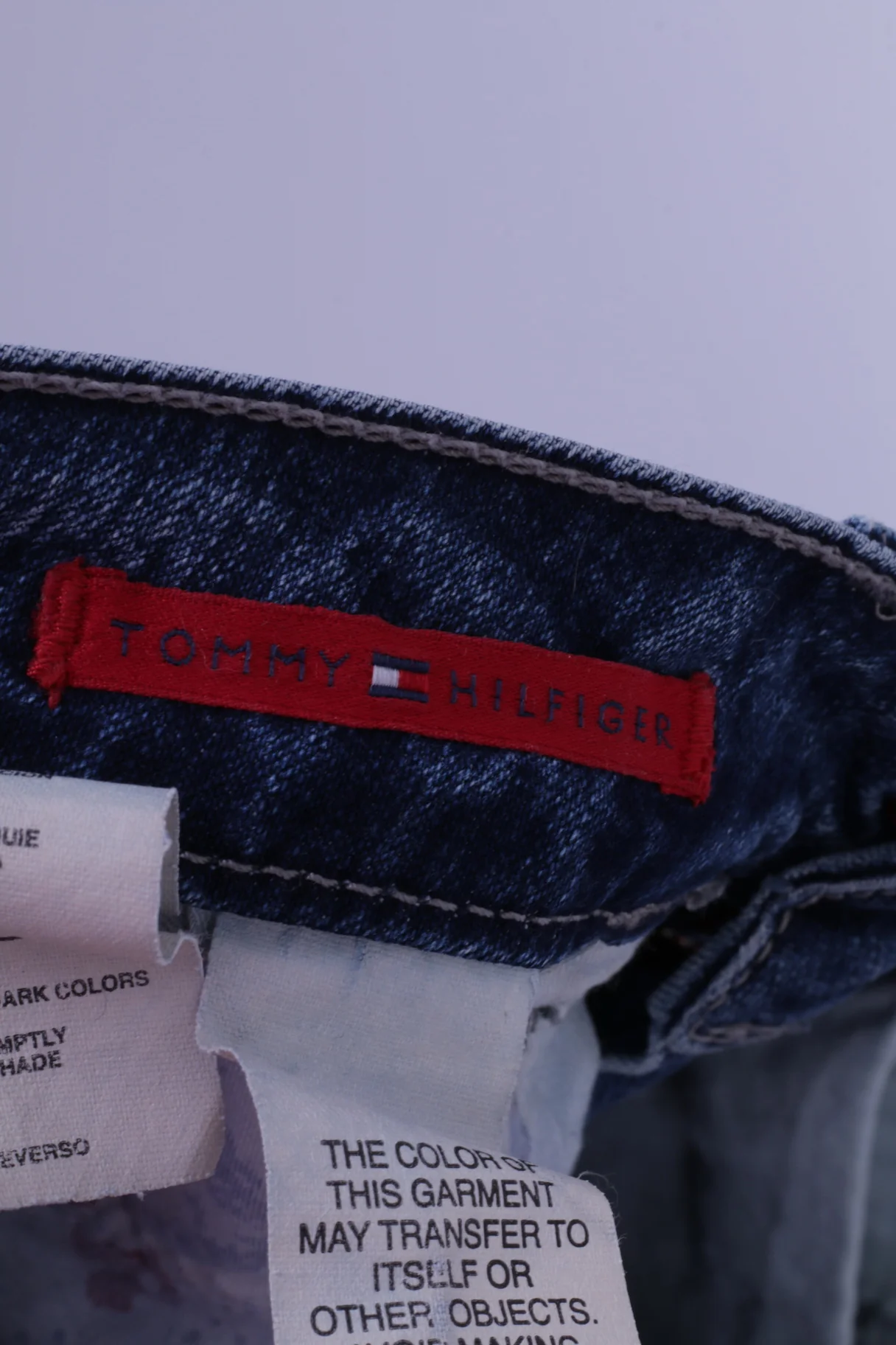 Tommy Hilfiger Womens 4 Trousers Navy Cotton Blend Bootcut Long Denim Pants - Image 5