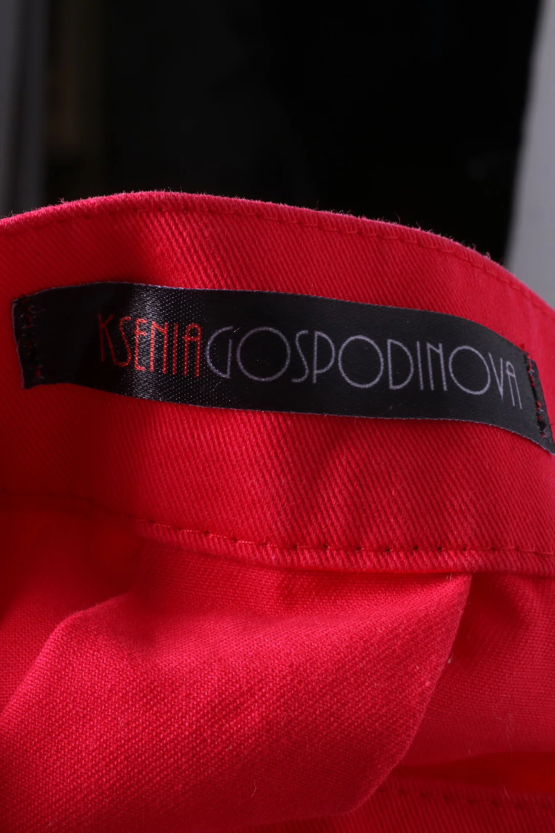 Ksenia Gospodinova Womens S Mini Skirt Red Flared Plain Short Elegant - Image 4