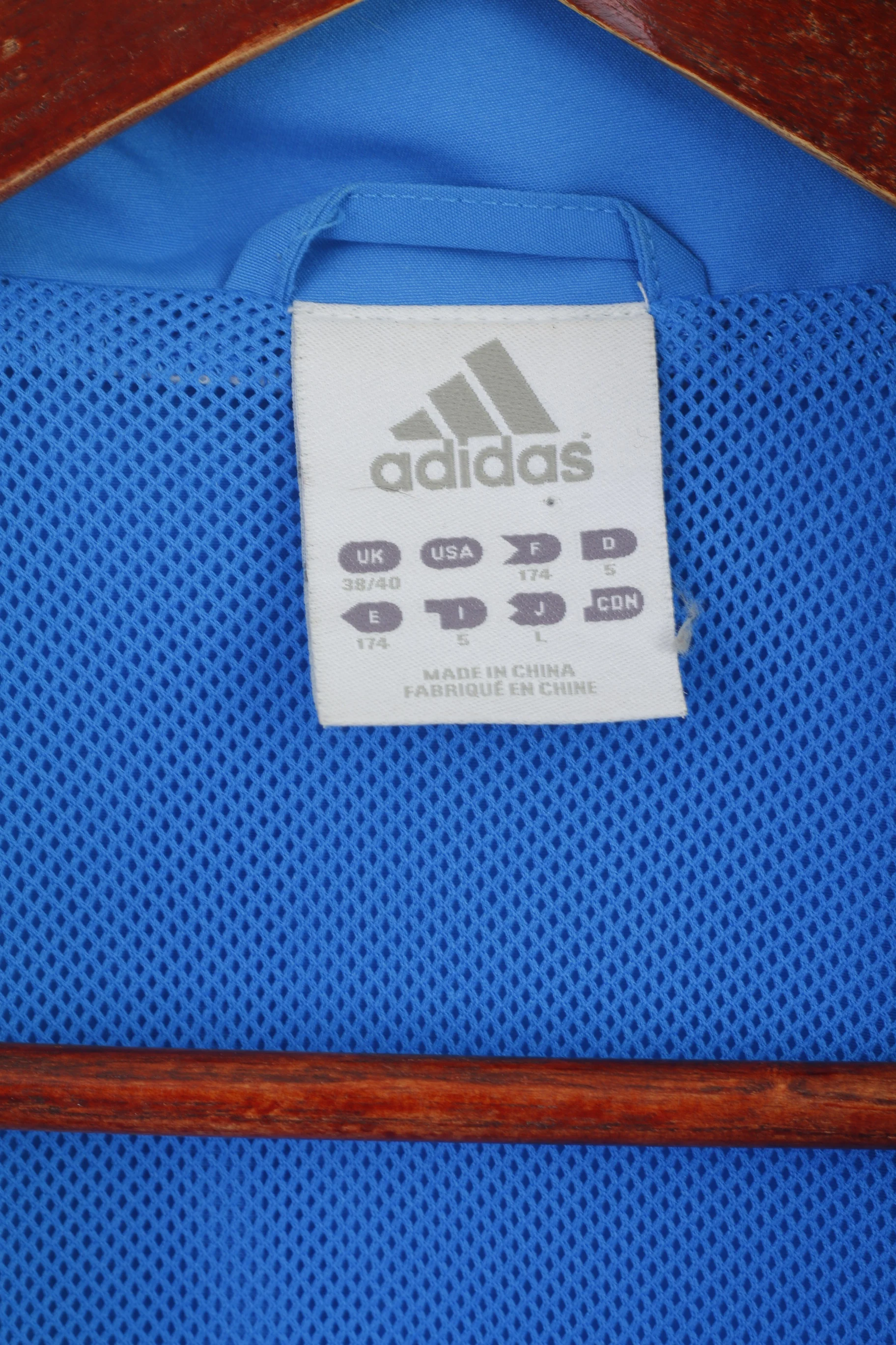 Adidas Olympique de Marseille Men M 174 Jacket Blue Football Full Zipper Sport Track Top - Image 4