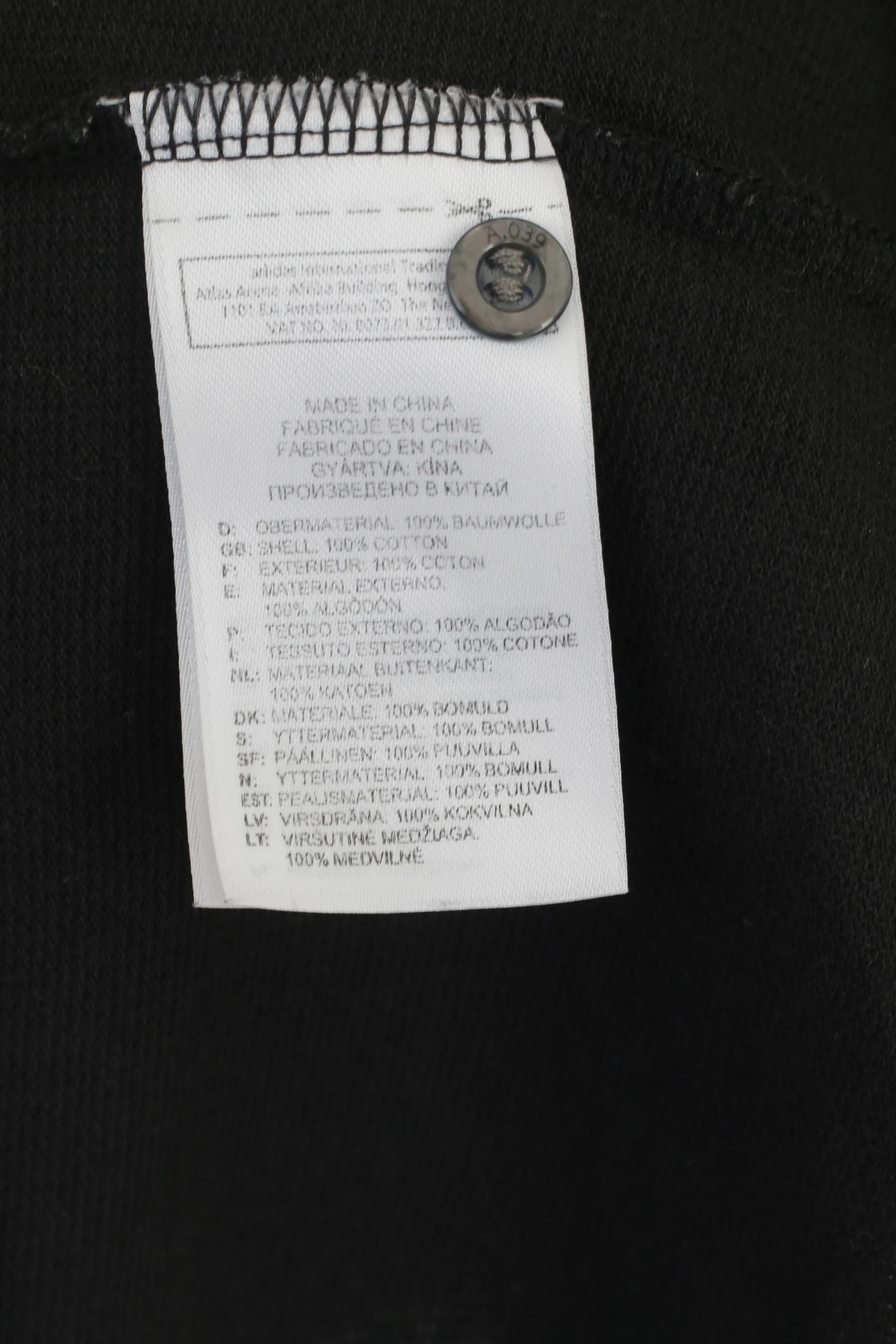 Adidas Originals Men 50 S Polo Shirt Black Cotton Printed Collar Fitted Pocket Top - Image 4