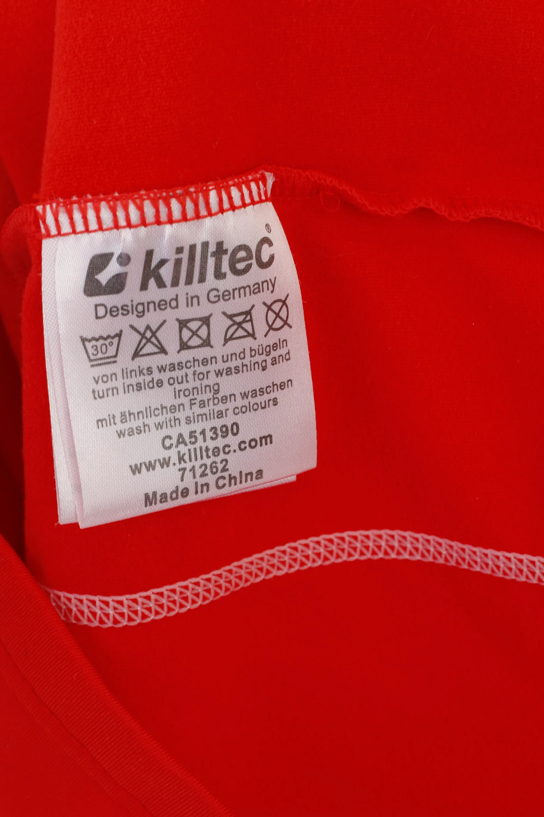 Killtec Men S Long Sleeved Shirt Red Warm Up Activewear Full Zip Sport Ski Top - Image 5