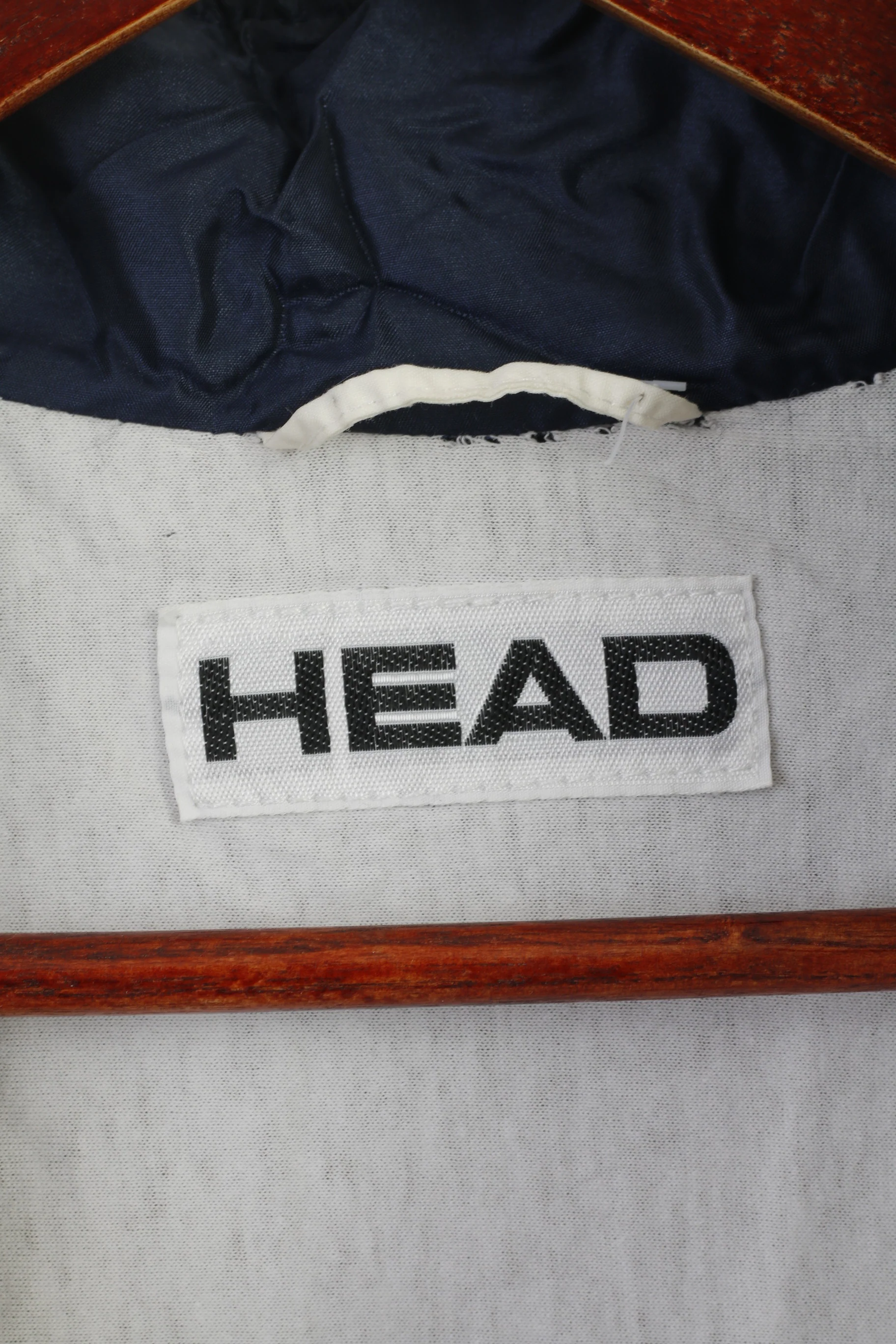 Head Women 34 S Jacket Navy Vintage Shiny Sportswear Full Zip Track Top - Image 4