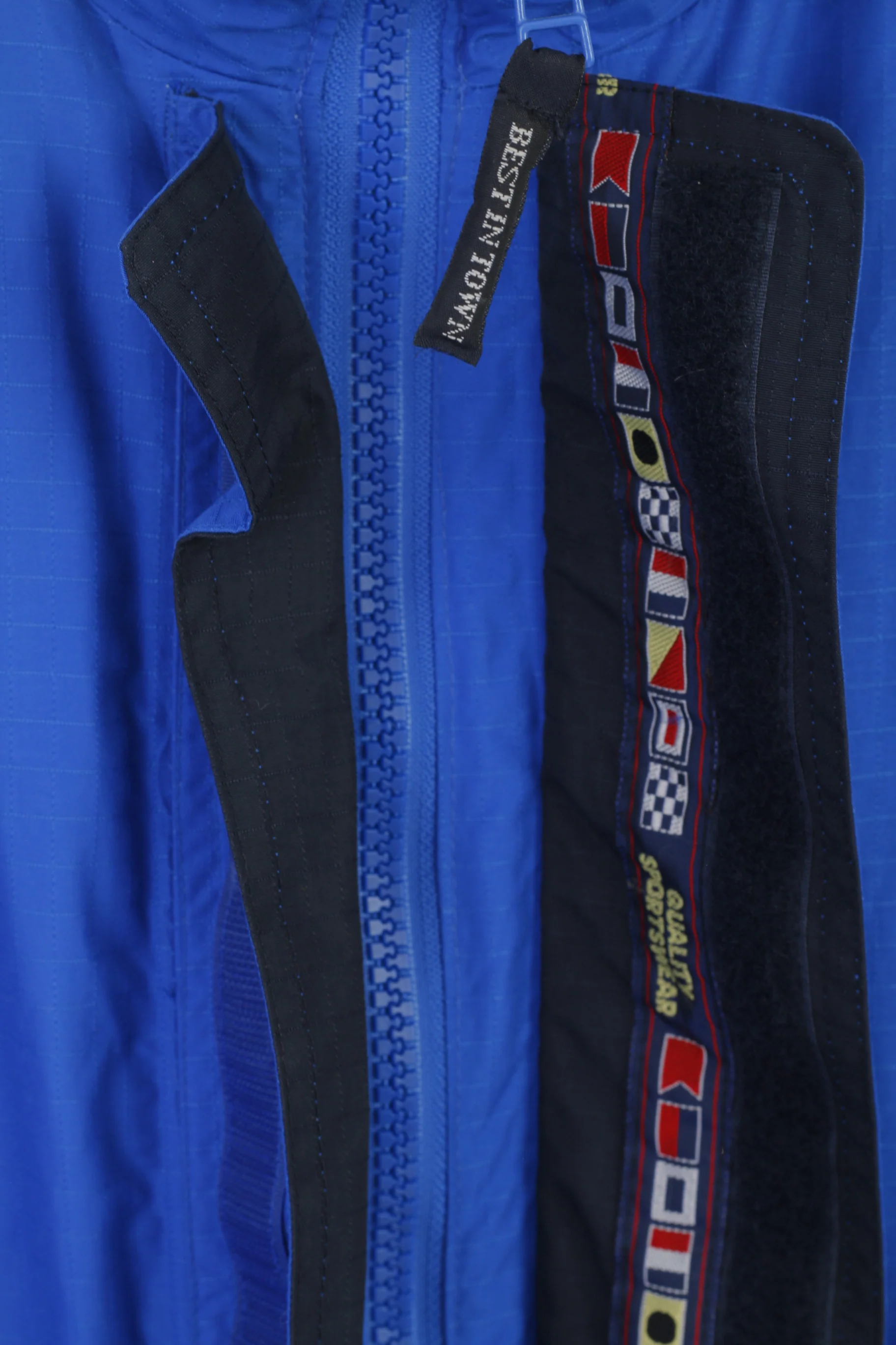 Best In Town Pro Men XL Ski Jacket Blue Padded Nylon Waterproof Zip Up Winter Top - Image 4