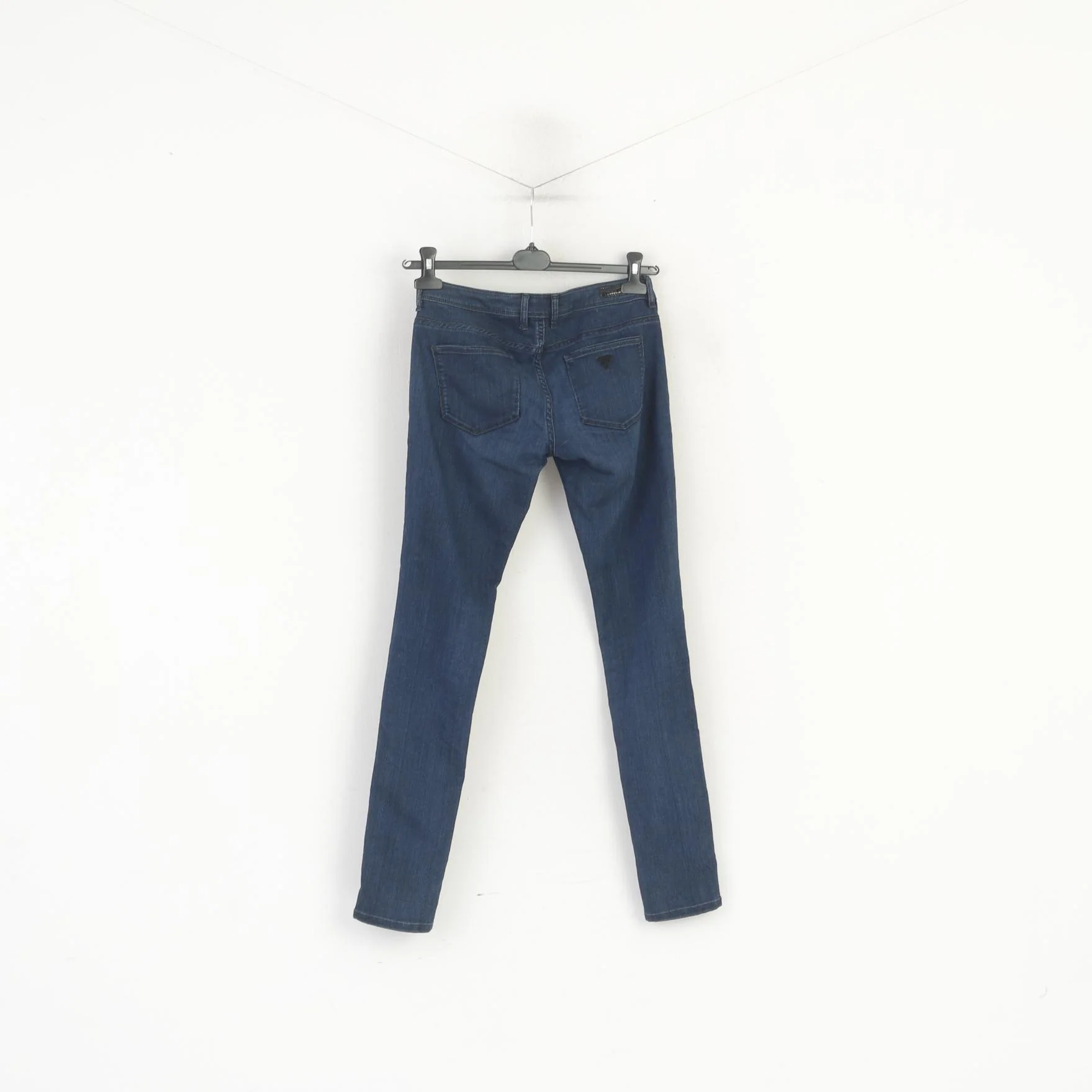 Guess Women 28 Trousers Navy Starlet Skinny Cotton Stretch Detailed Pants - Image 6