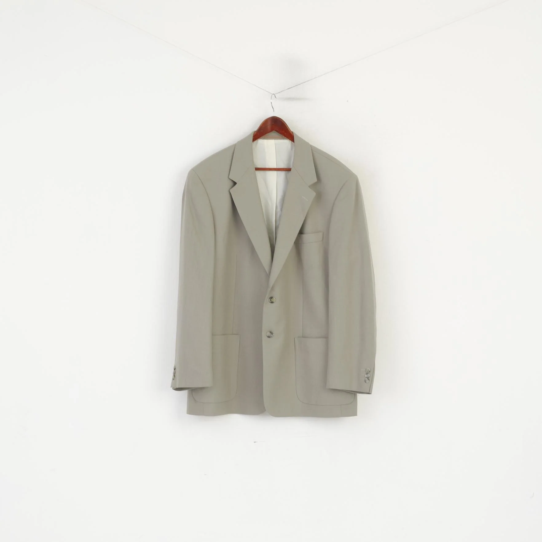 Cruise by Wellington Men 50 Blazer Gray Vintage Single Breasted Retro Jacket