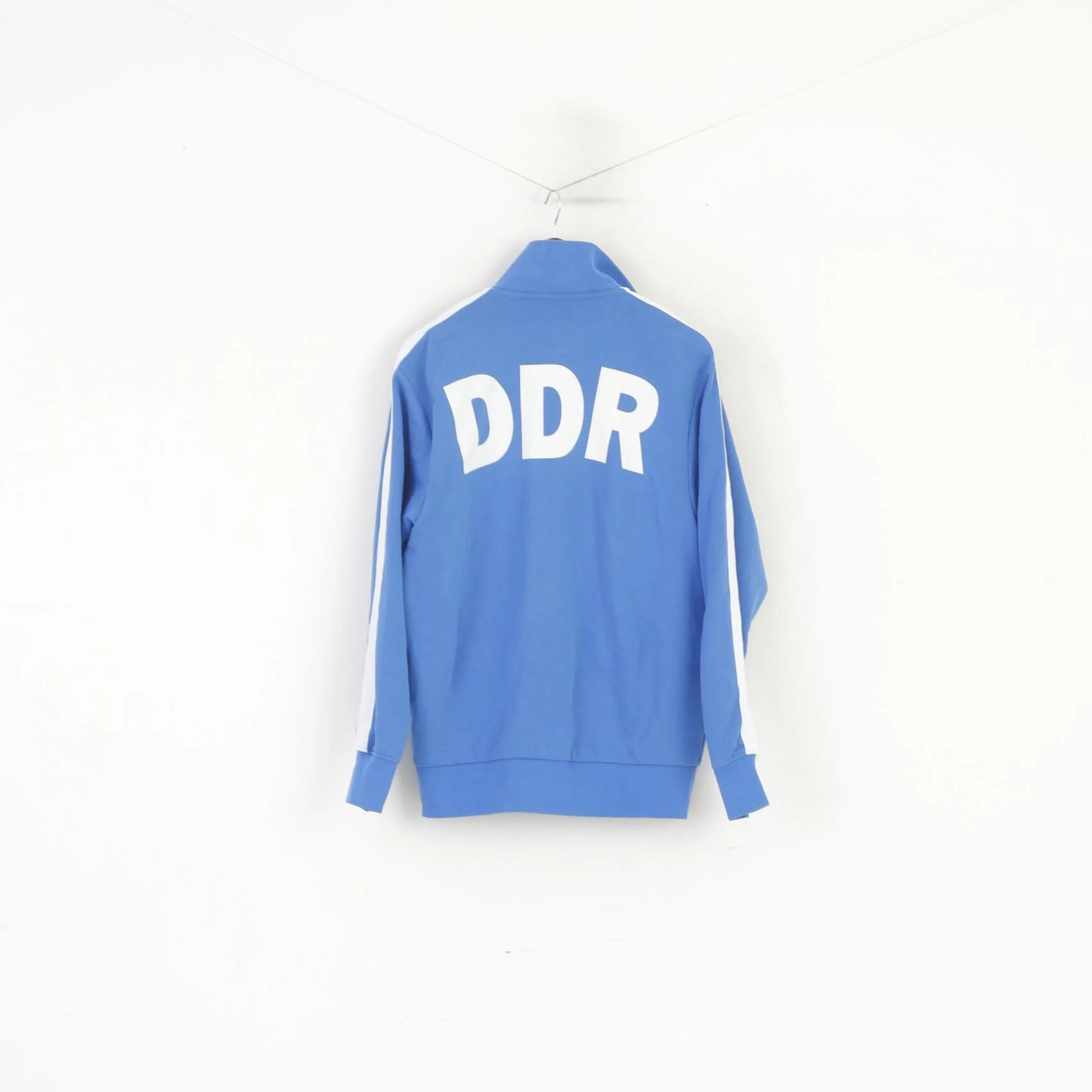 Identity Men M Sweatshirt Blue Cotton DDR Germany Democratic Republic Zip Up Top - Image 6