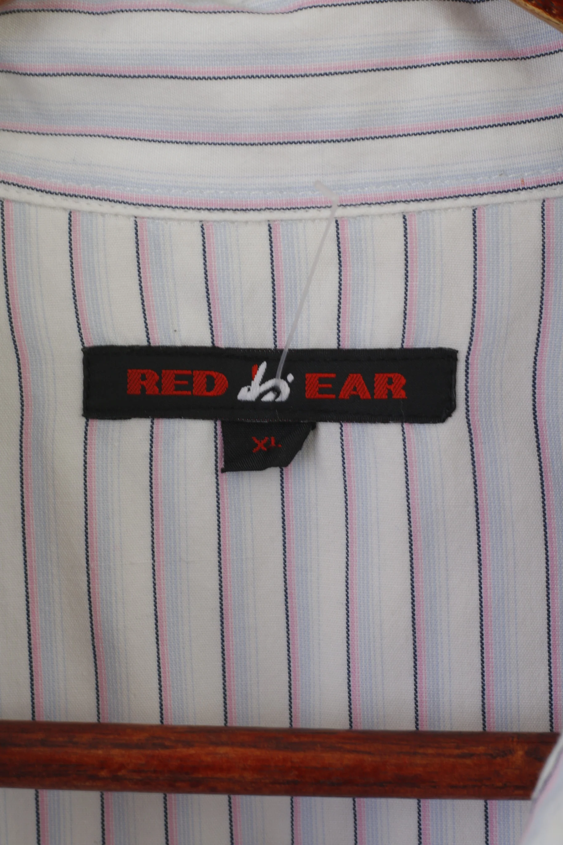 Red Ear Paul Smith Men XL Casual Shirt White Striped Cotton Long Sleeve Top - Image 5