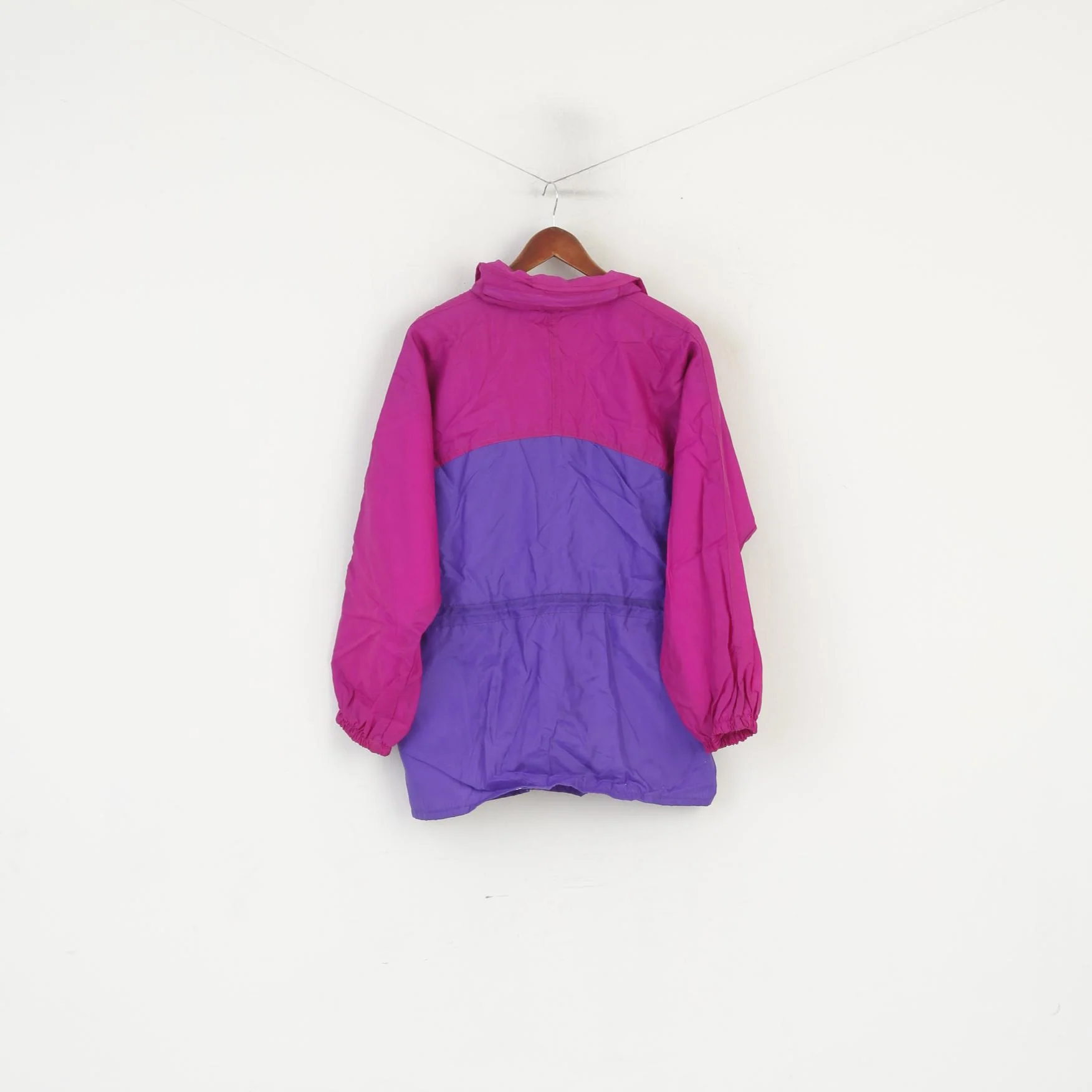 Vintage Men S Jacket Purple Nylon Waterproof England Full Zipper Rain Top - Image 6