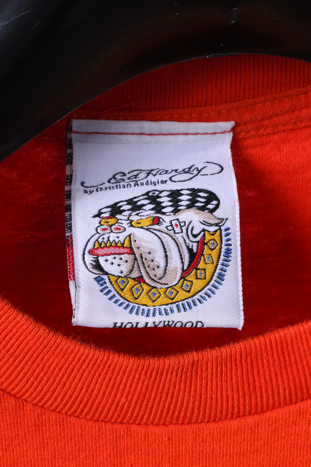 Ed Hardy Boys M 14 Age T-Shirt Orange Cotton Fish Graphic Top - Image 4