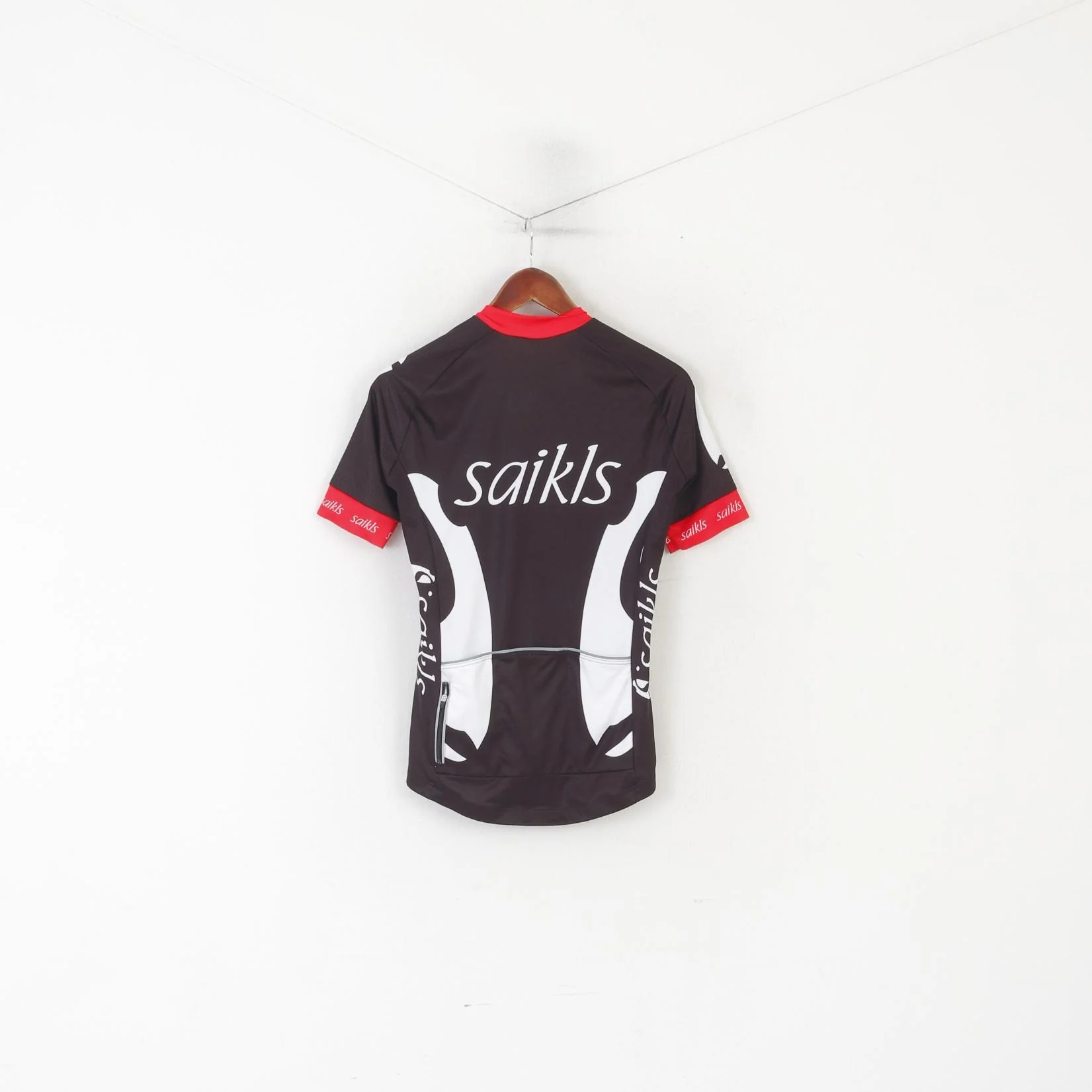 Saikls Men M Cycling Shirt Black Full Zip Sportswear Bike Wear Mazda Jersey Top - Image 6