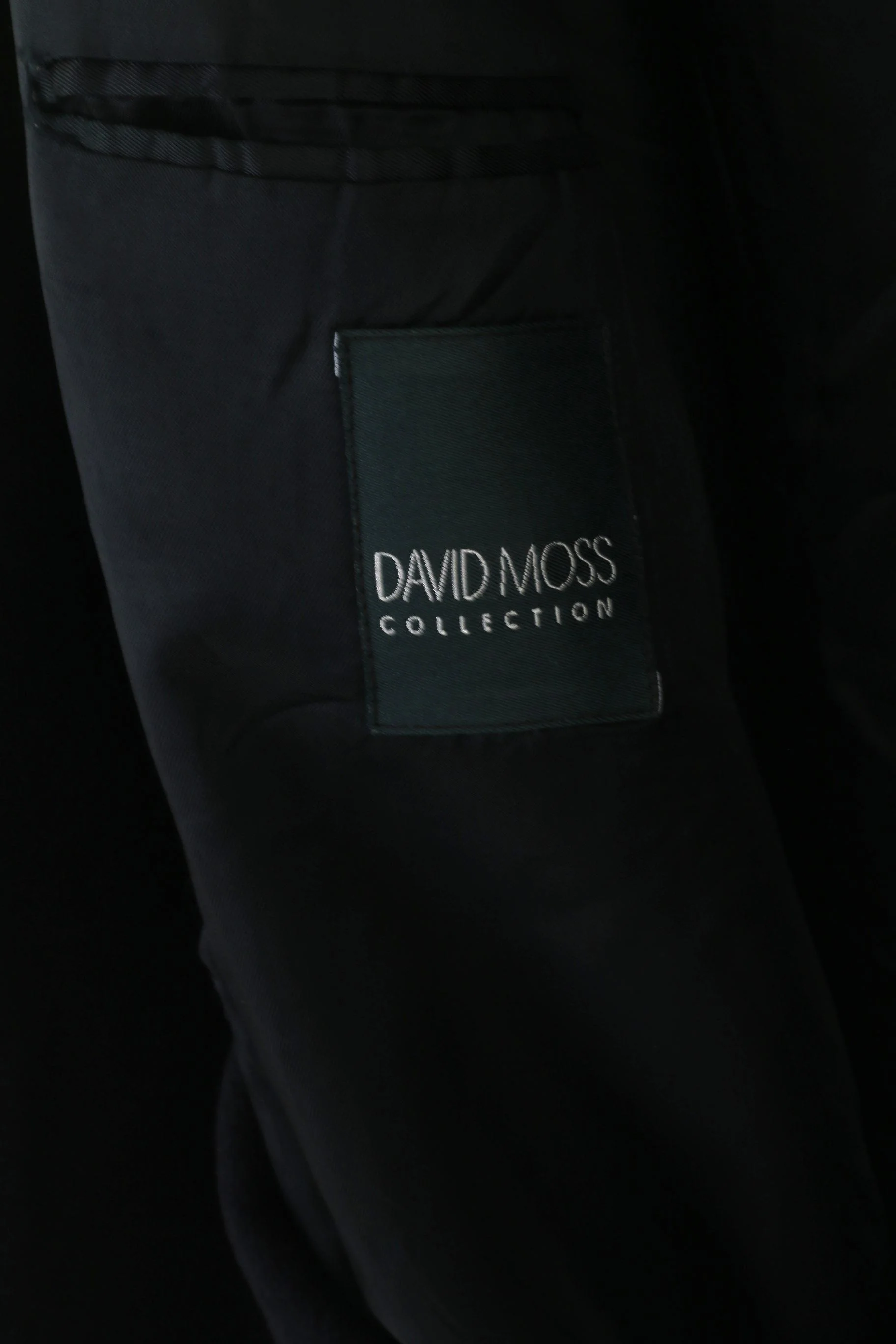 David Moss Colection Men S (M) Coat Navy Vintage Wool Cashmere Blend Belted Overcoat - Image 4