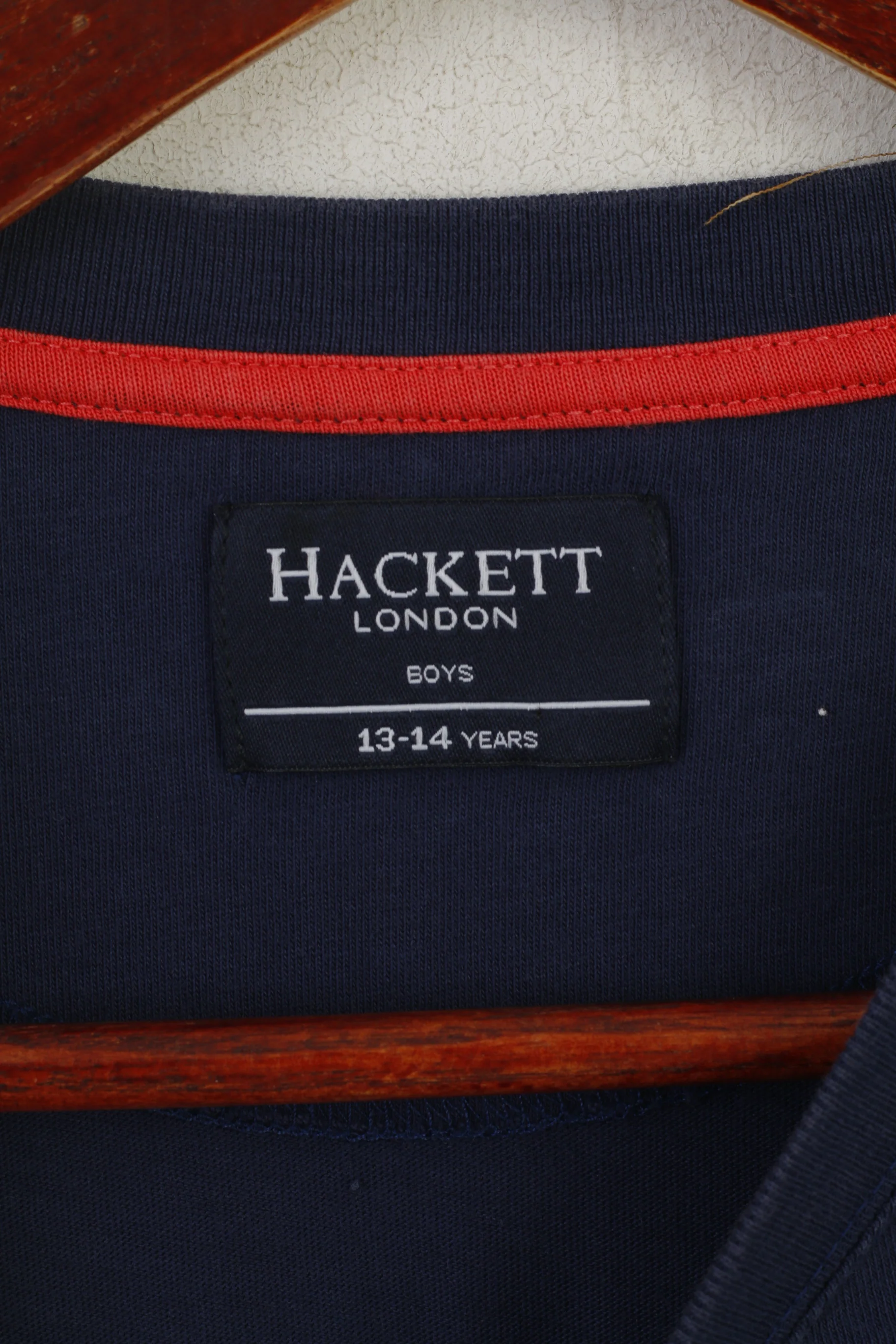 Hackett London Youth 13/14 Age Shirt Blue Cotton Surf Crew Neck Classic Top - Image 3