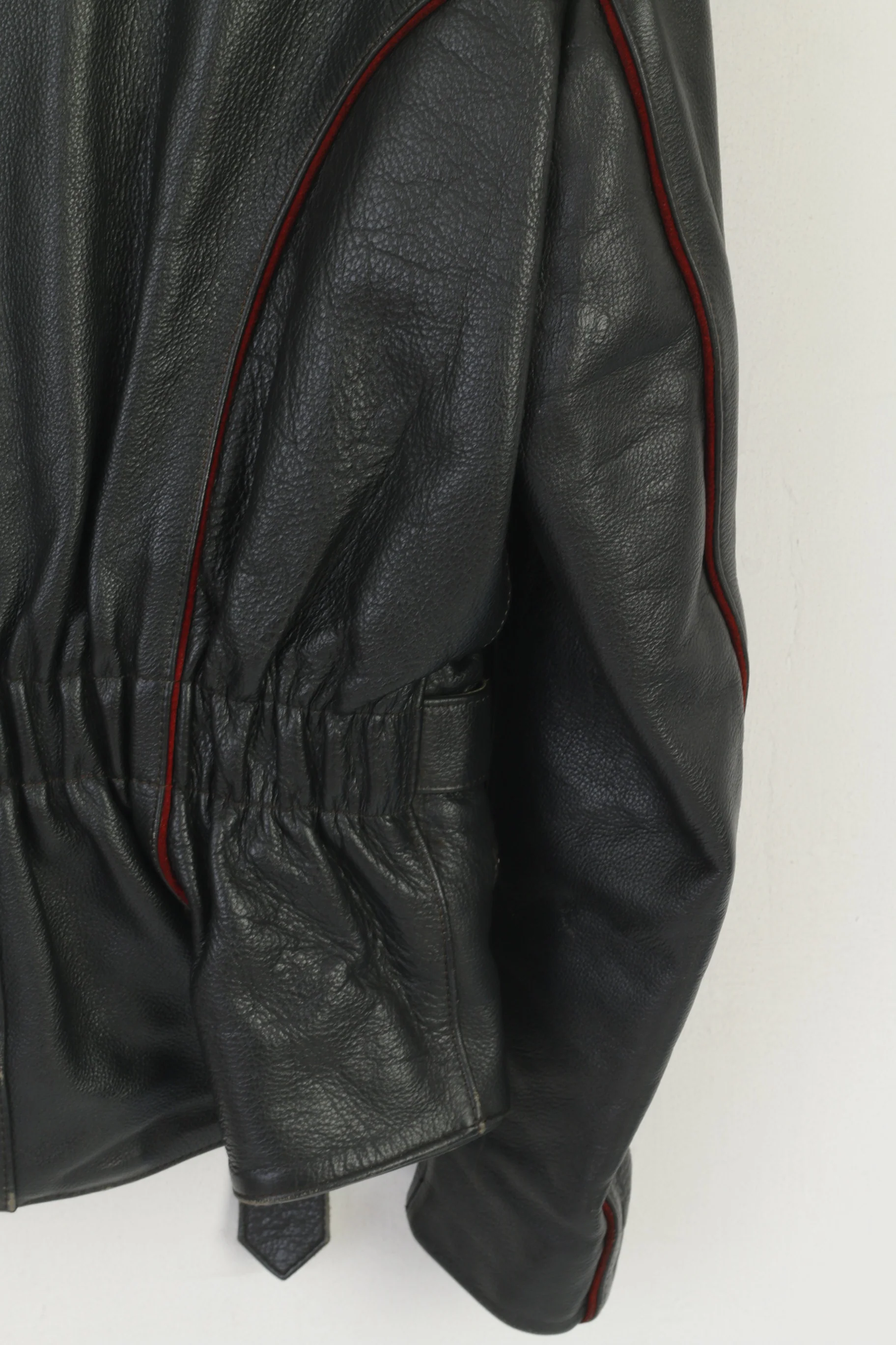 Vintage Men S Leather Jacket Black Vintage Biker Heavy Full Zipper Lined Top - Image 7