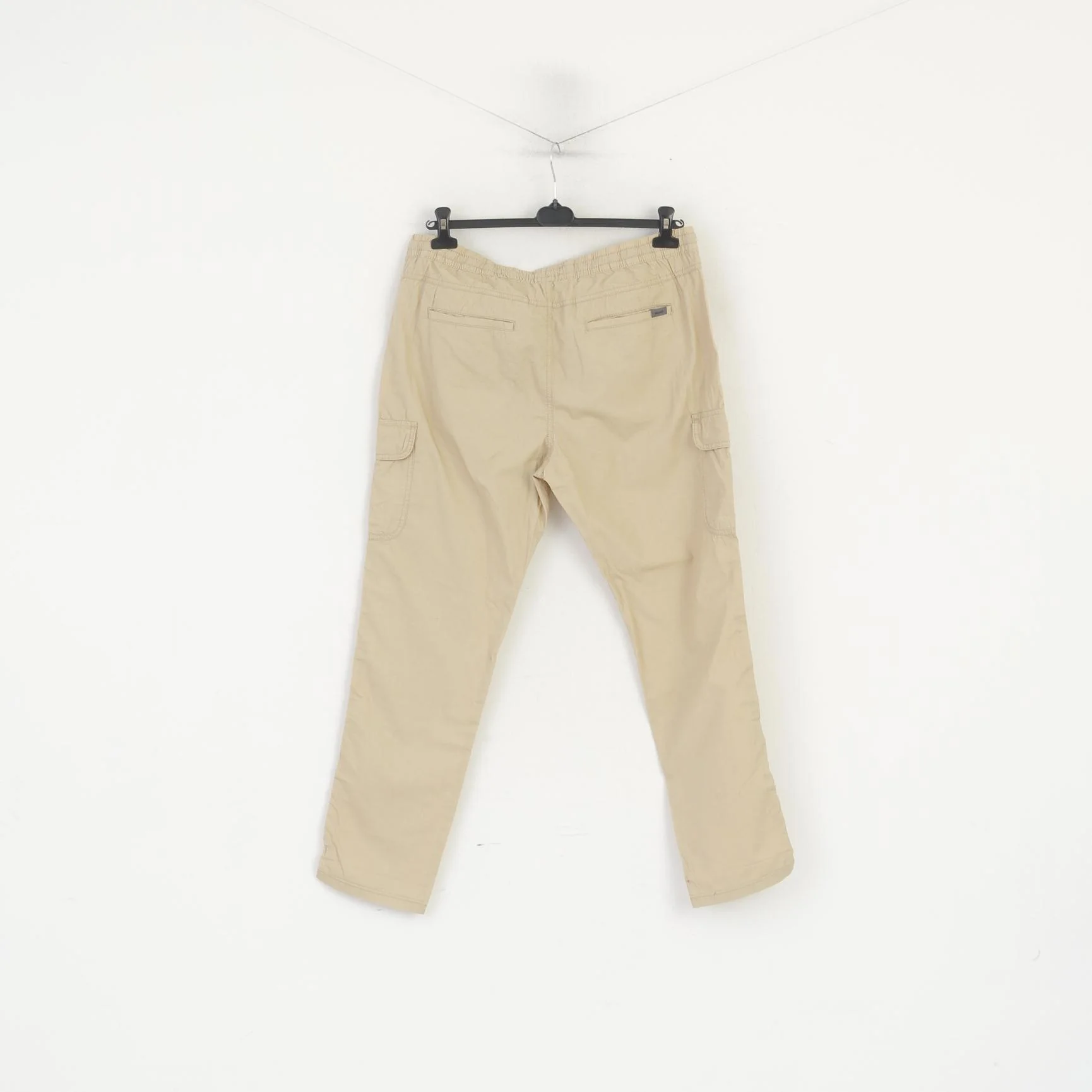 Piazaa Italia Man Men XXL Trousers Beige Cotton Work Fit Classic Cargo Pants - Image 5