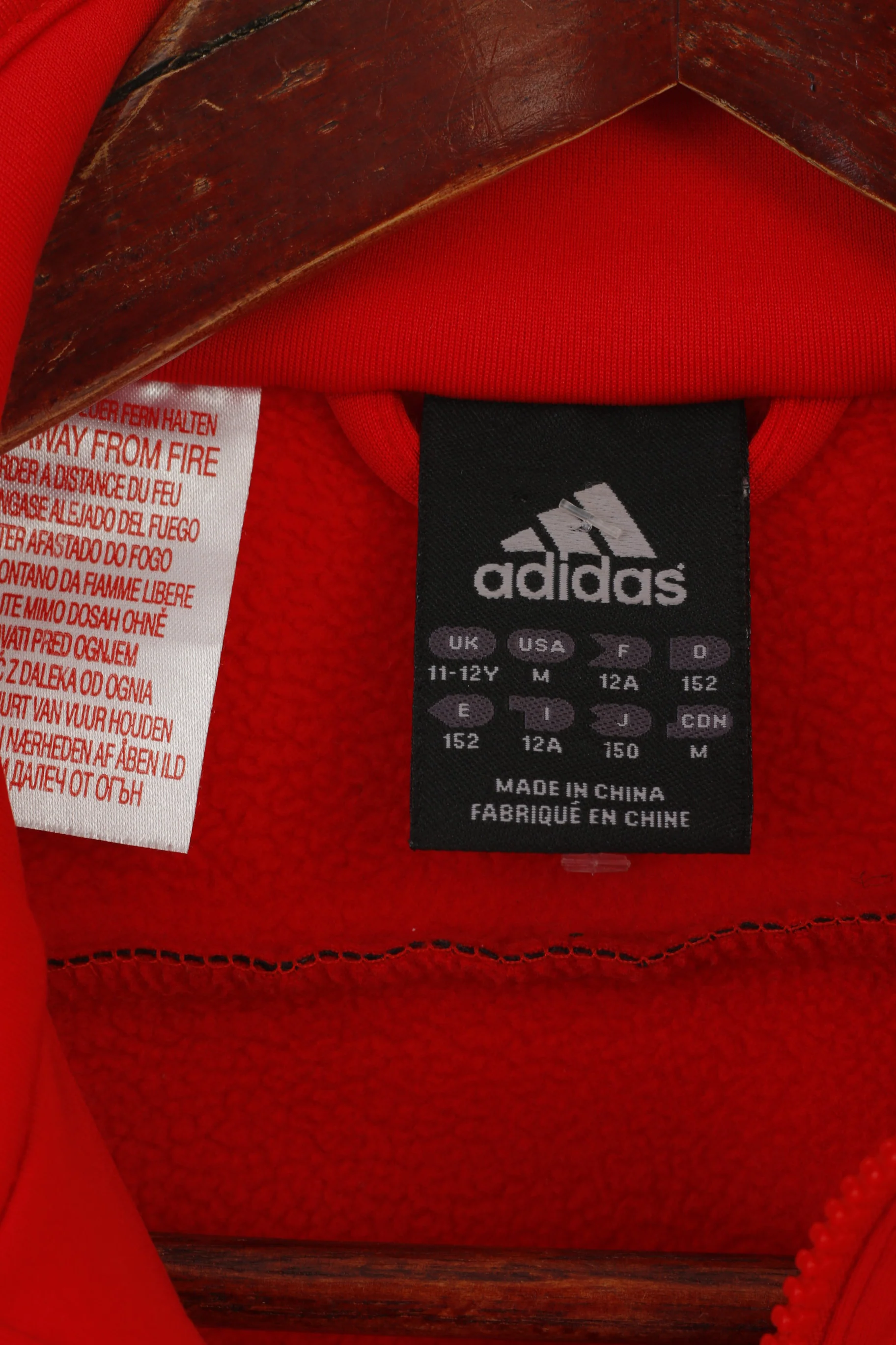Adidas Munster Rugby Boys 152 11/12 Age Sweatshirt Red Sportswear Track Top - Image 4