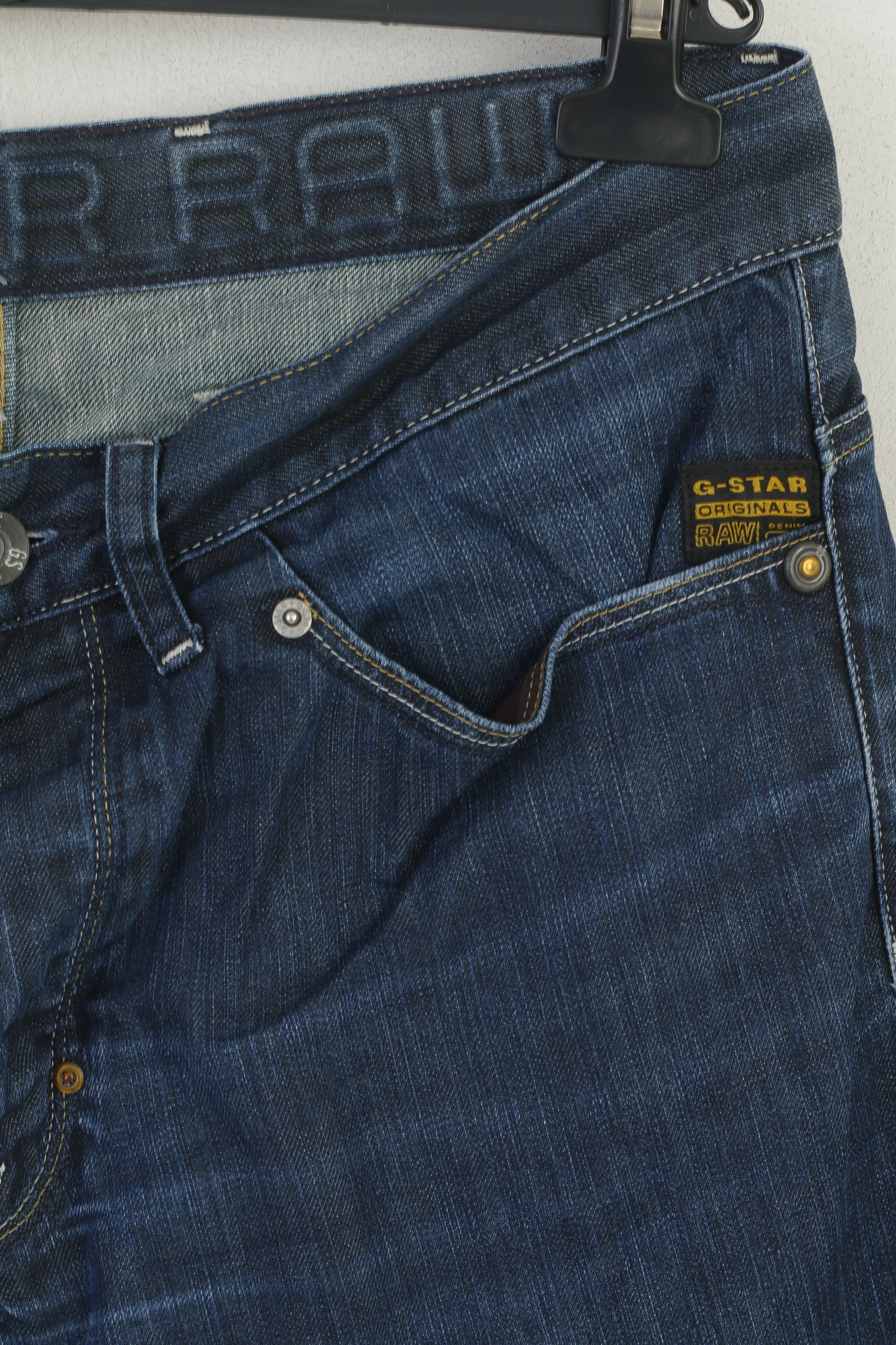 G-Star Raw Men 34 Trousers Denim Jeans Navy Cotton Coder Straight Pants - Image 2