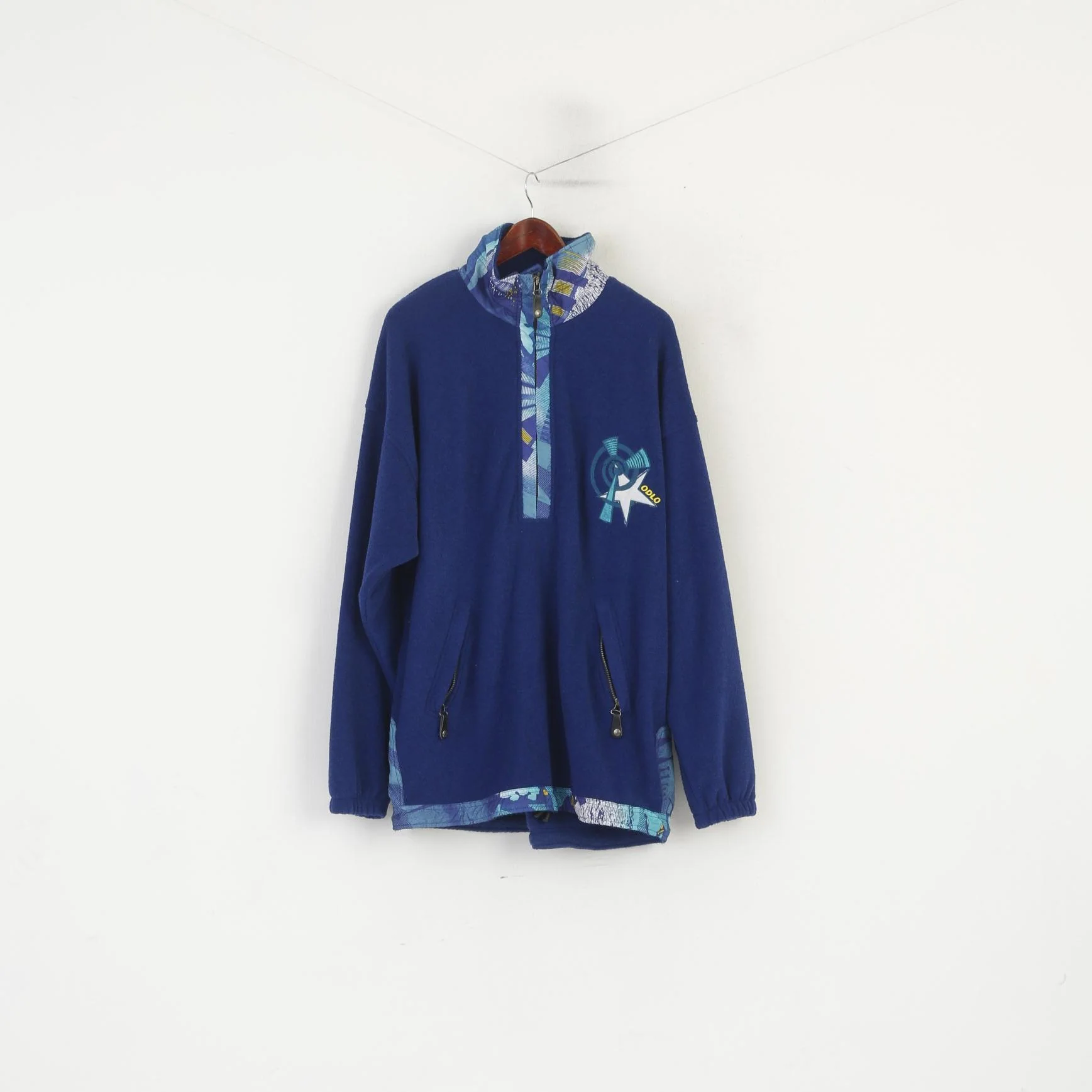 Odlo Men XL 52/54 Fleece Top Navy Vintage Sportswear Functional Tall Sweatshirt