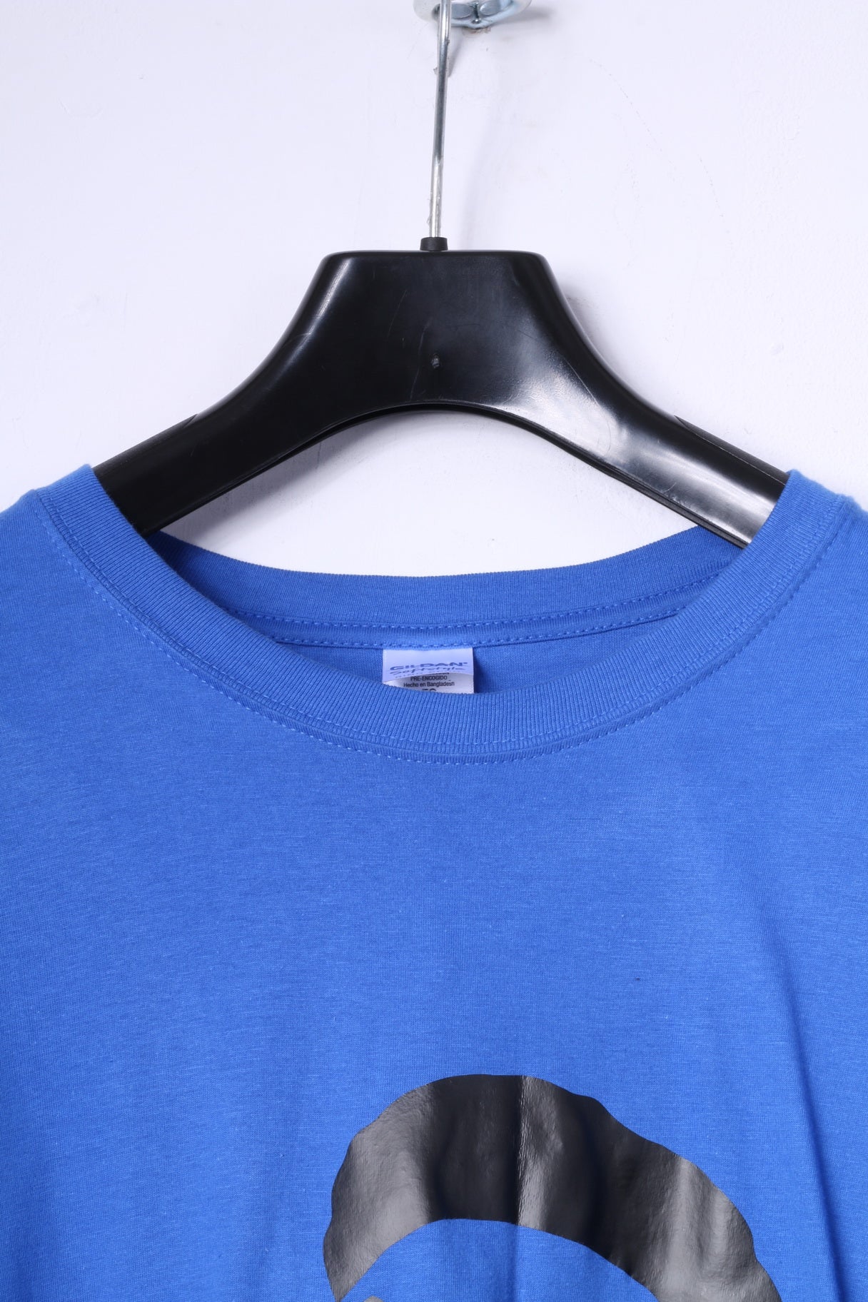 Gildan Mens XL T-Shirt Blue Cotton Classic Graphic Tee Crew Neck Top - Image 2
