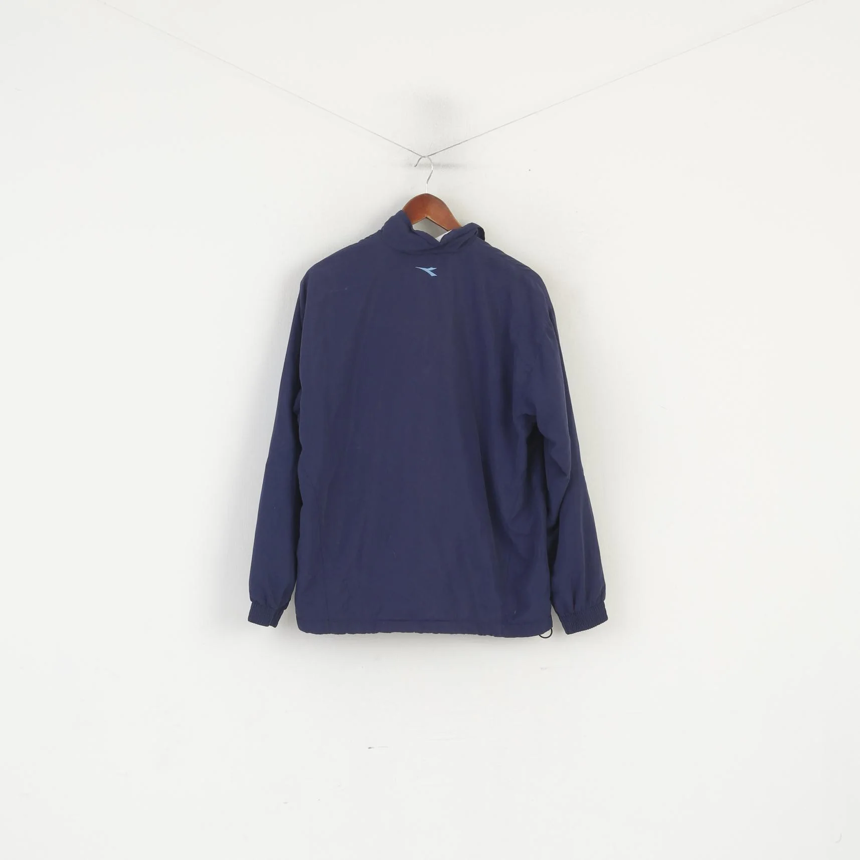 Diadora Men L Jacket Navy Vintage Lightweight Activewear Full Zip Training - Image 6