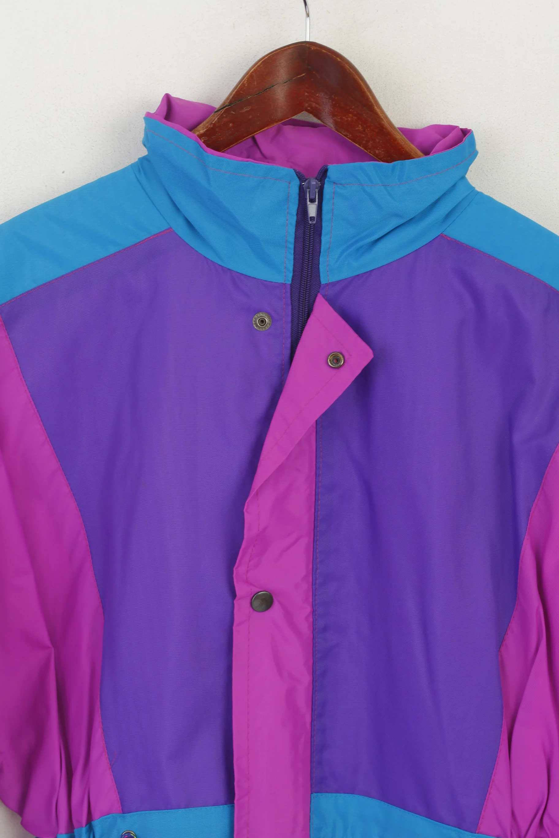 Vintage Men S Jacket Pink Purple Nylon Waterproof Outdoor Festival Parka - Image 2