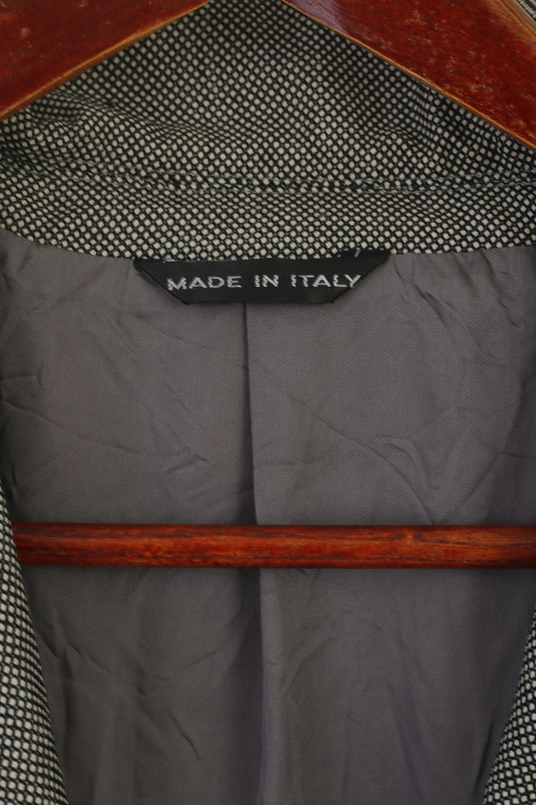 Lanificio Campore Men 52 42 Blazer Gray Wool Italy Napoli Single Breasted Vintage Jacket - Image 4
